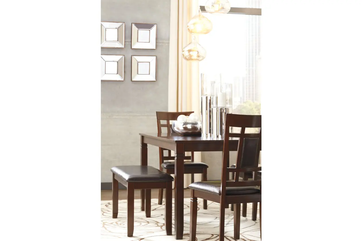 Bennox Dining Table and Chairs with Bench (Set of 6)