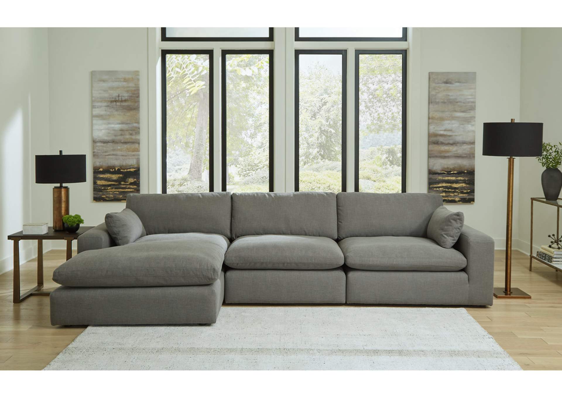 Elyza 3-Piece Sectional with Chaise