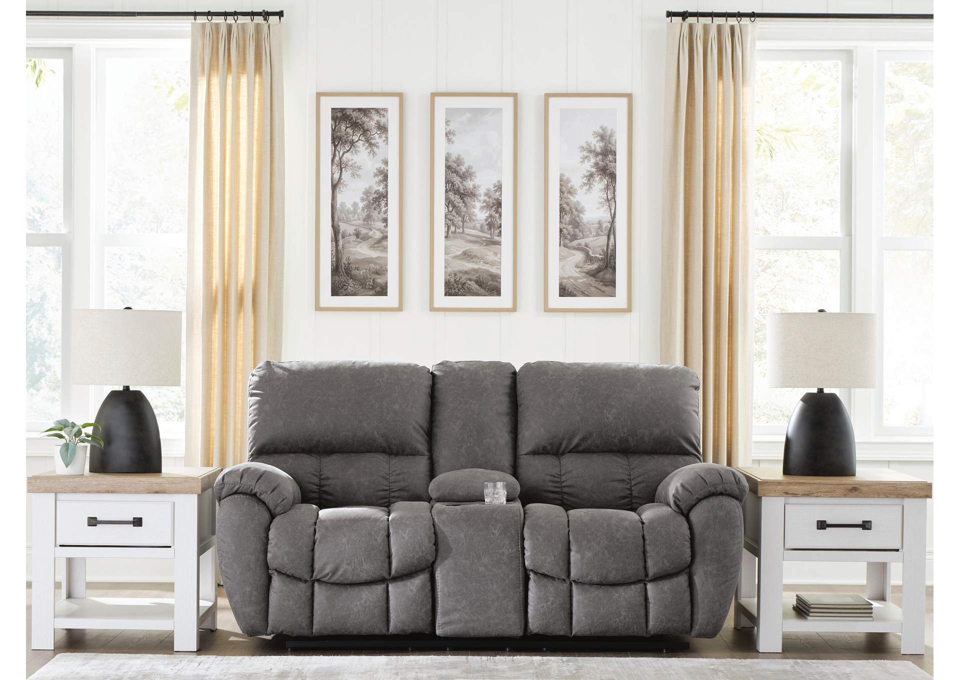 Bakerstein Power Reclining Loveseat with Console image 12
