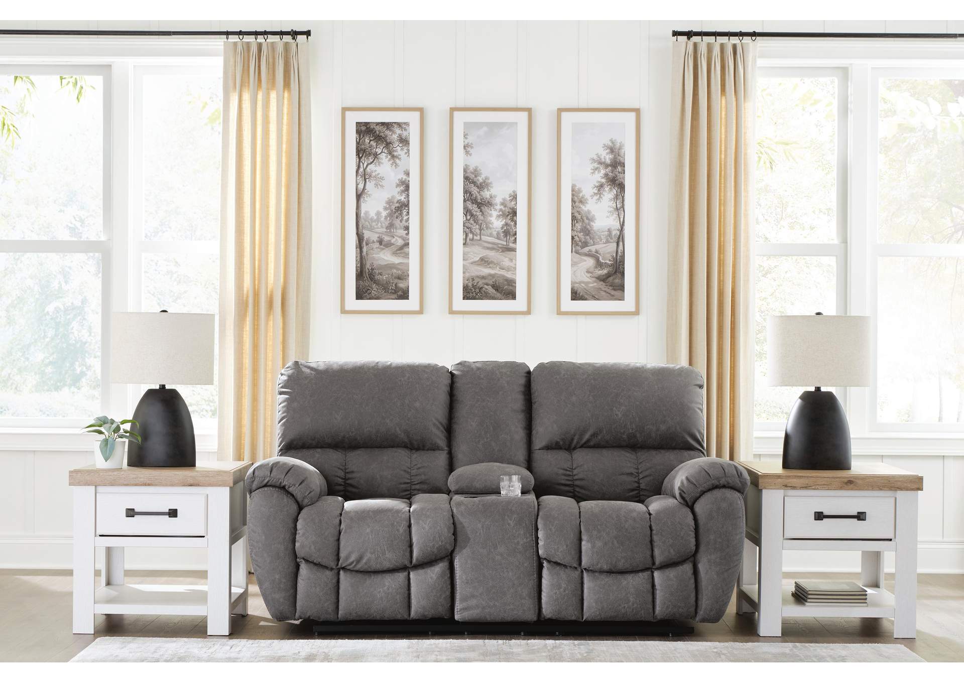 Bakerstein Power Reclining Loveseat with Console image 3