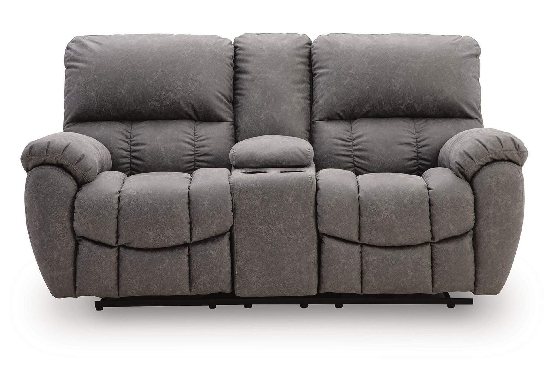 Bakerstein Power Reclining Loveseat with Console image 1