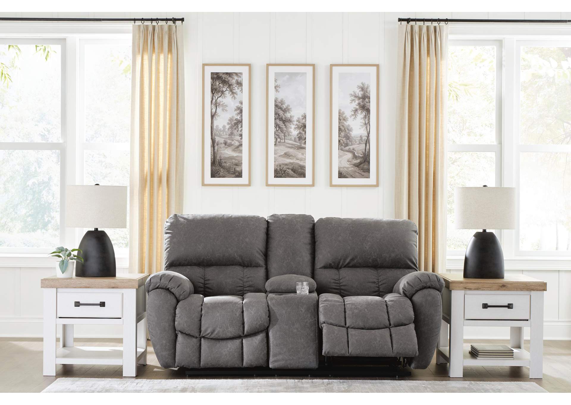 Bakerstein Power Reclining Loveseat with Console image 7