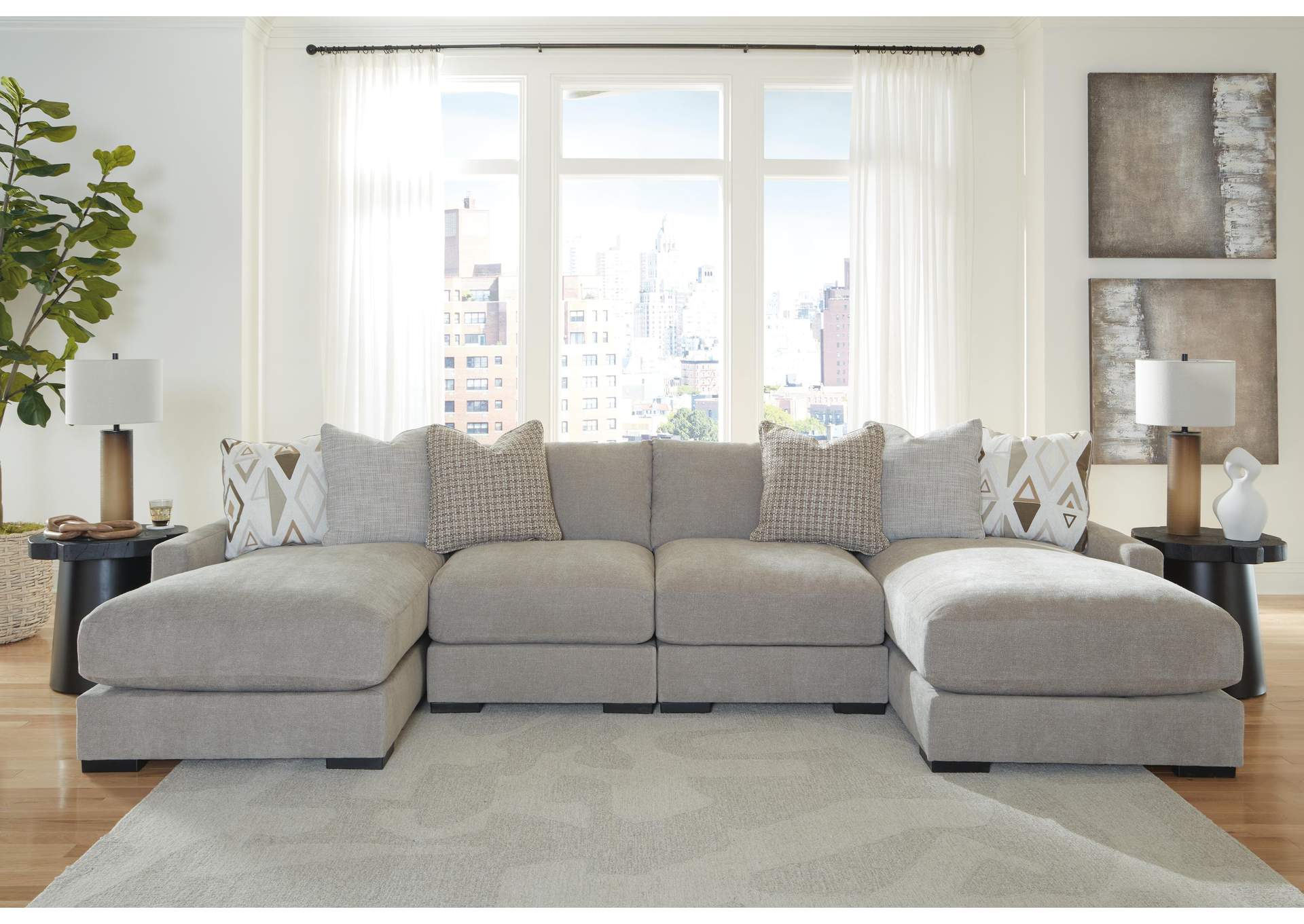 Aslan Court 4-Piece Sofa Pit Sectional image 4