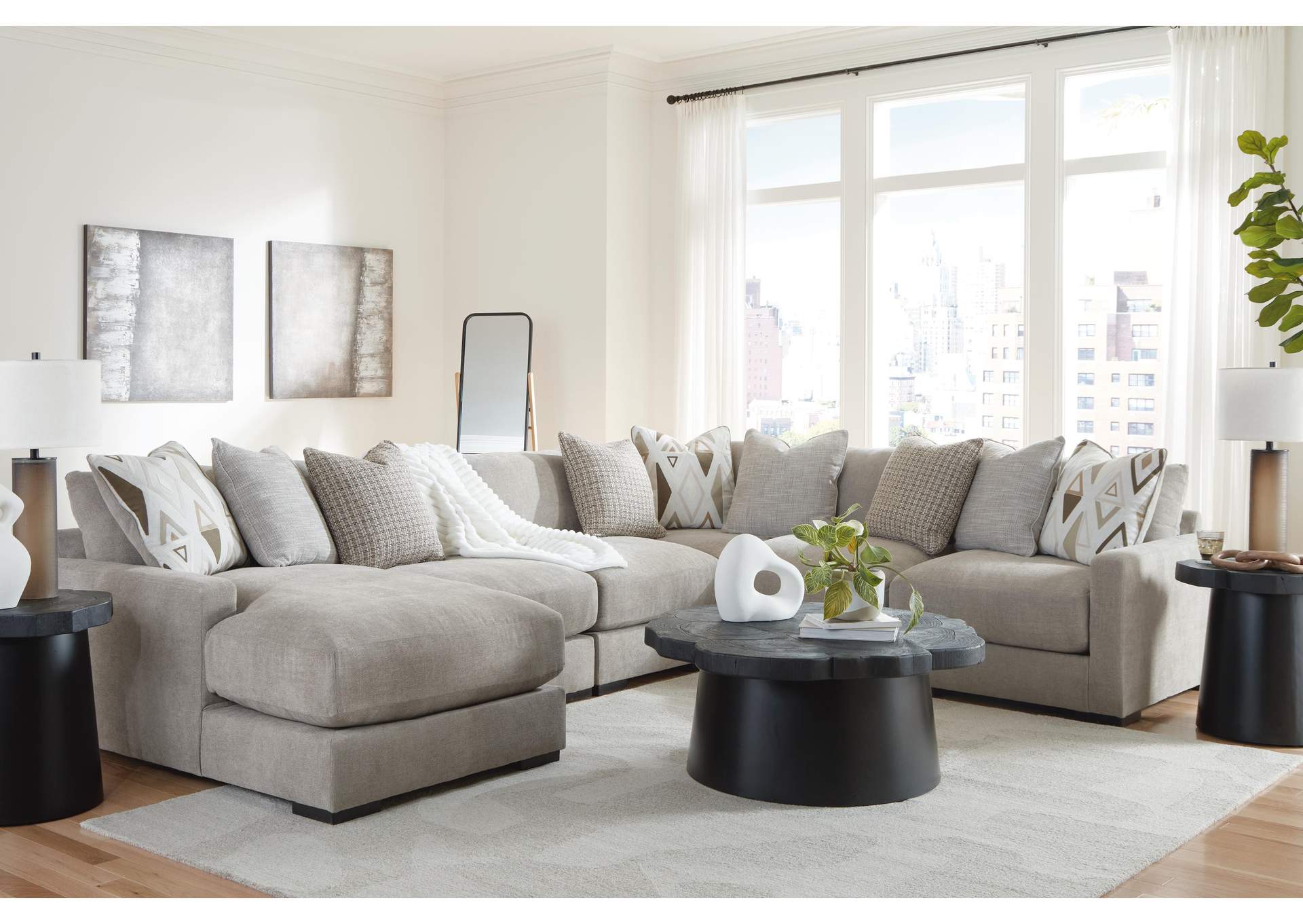 Aslan Court 6-Piece Sectional with Chaise image 6