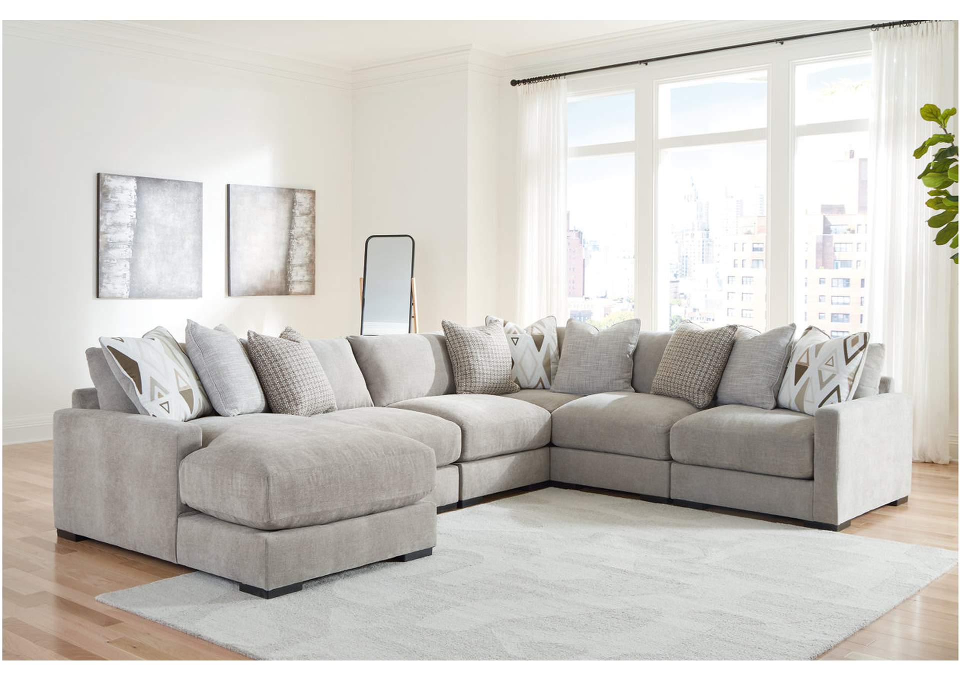 Aslan Court 6-Piece Sectional with Chaise image 3