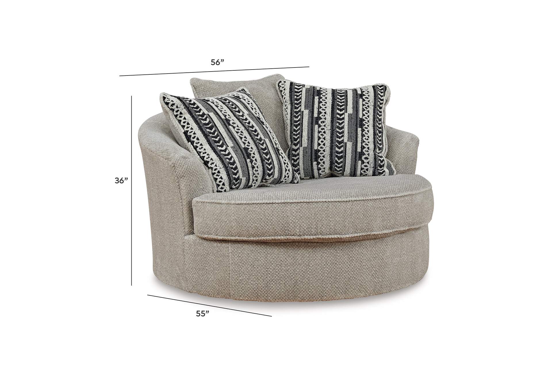 Calnita Oversized Swivel Accent Chair image 5