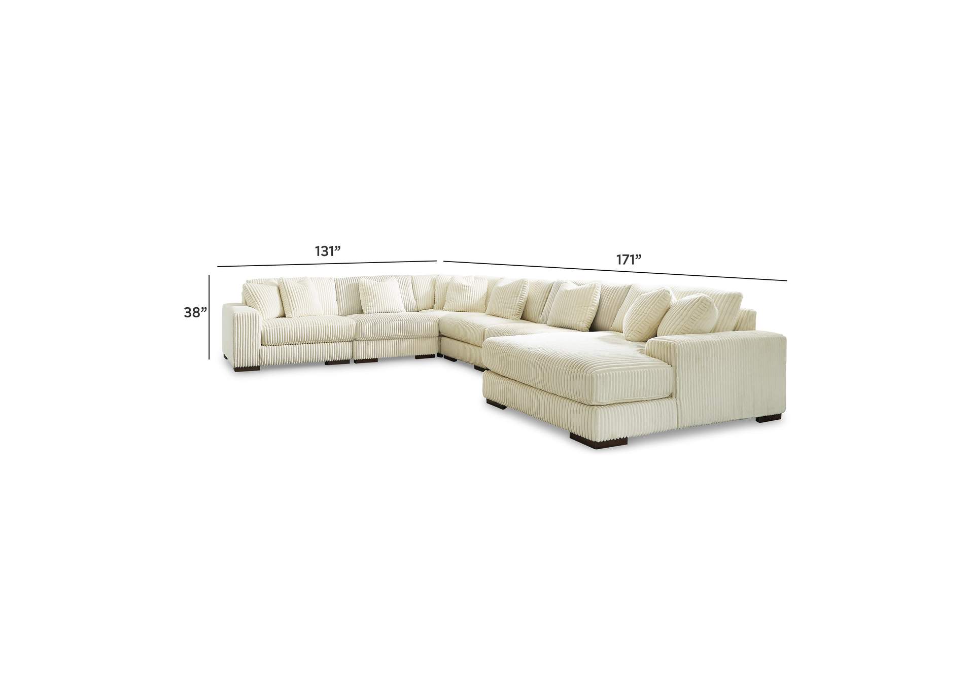 Lindyn 6-Piece Sectional with Chaise image 7