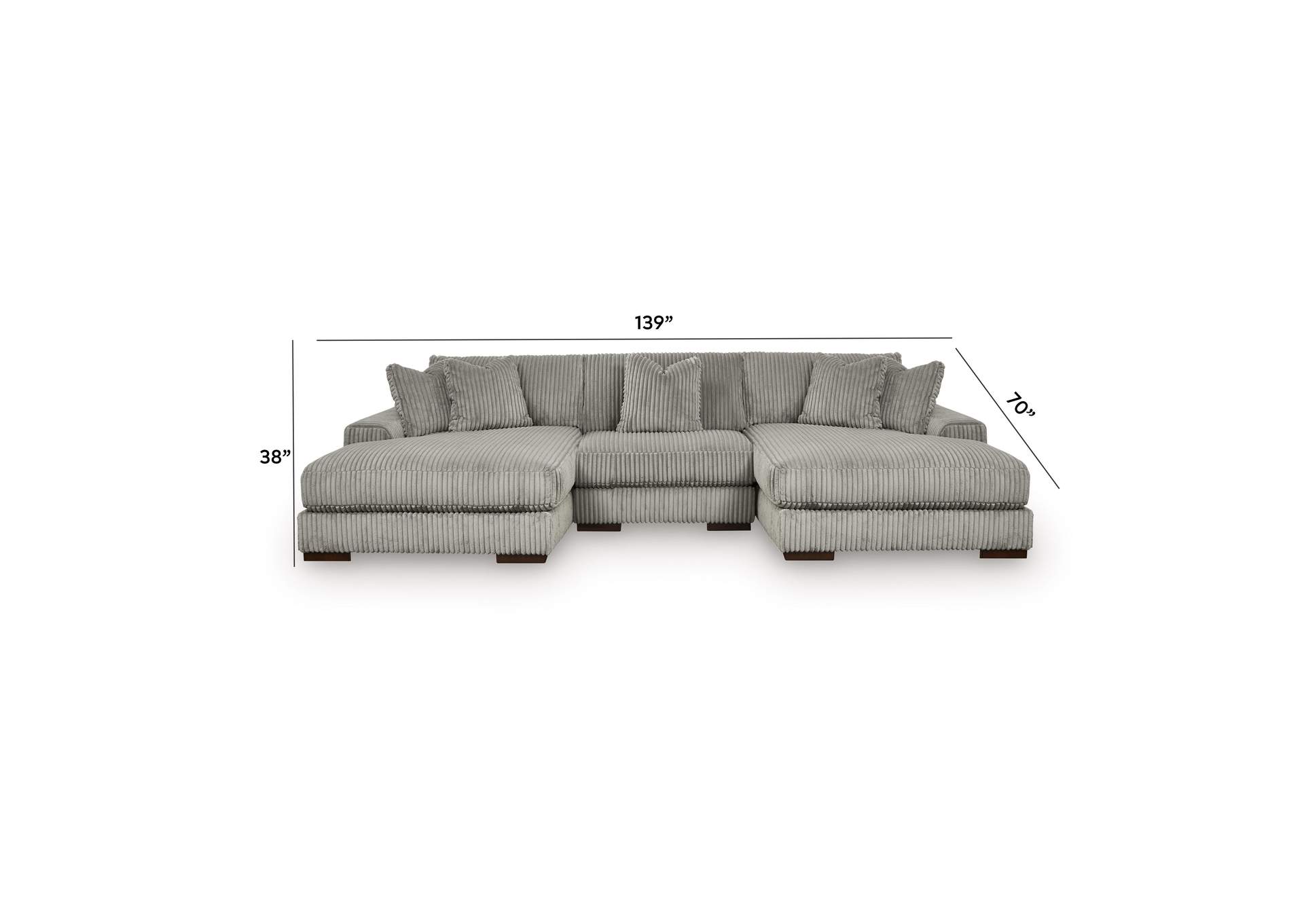 Lindyn 3-Piece Sectional with Double Chaise image 4