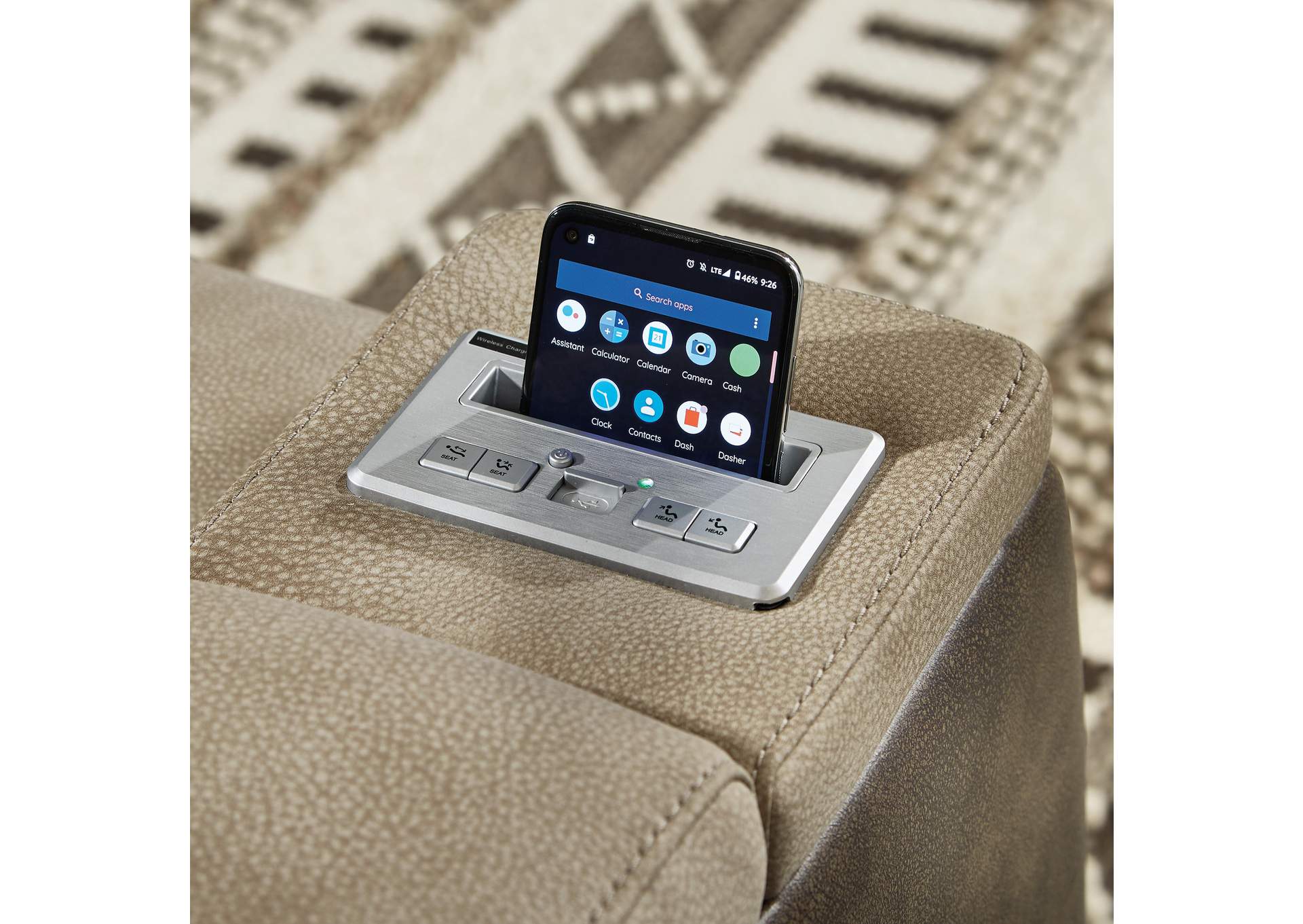 Next-Gen Durapella Power Reclining Loveseat with Console image 12