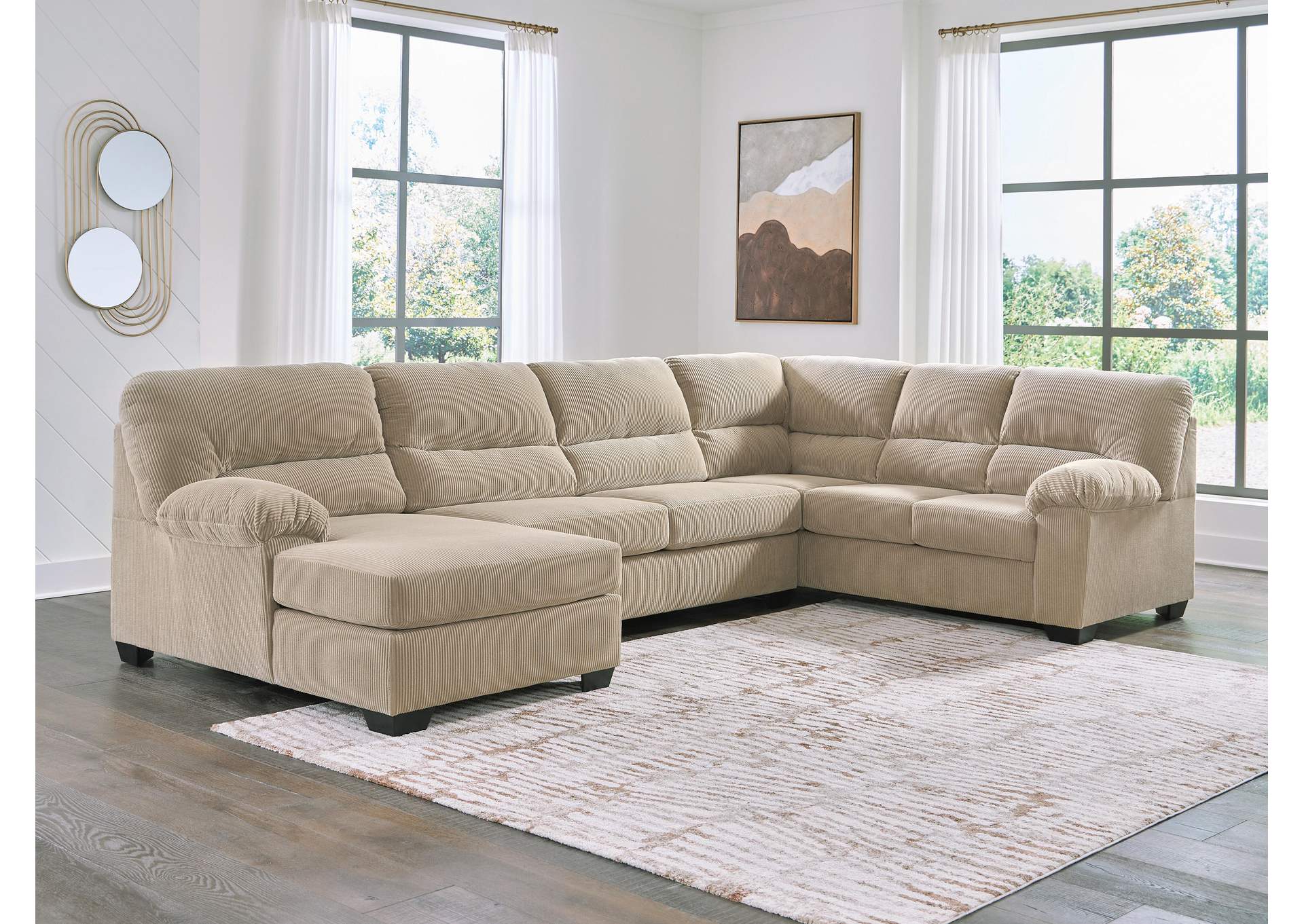 SimpleJoy 3-Piece Sectional with Chaise image 2