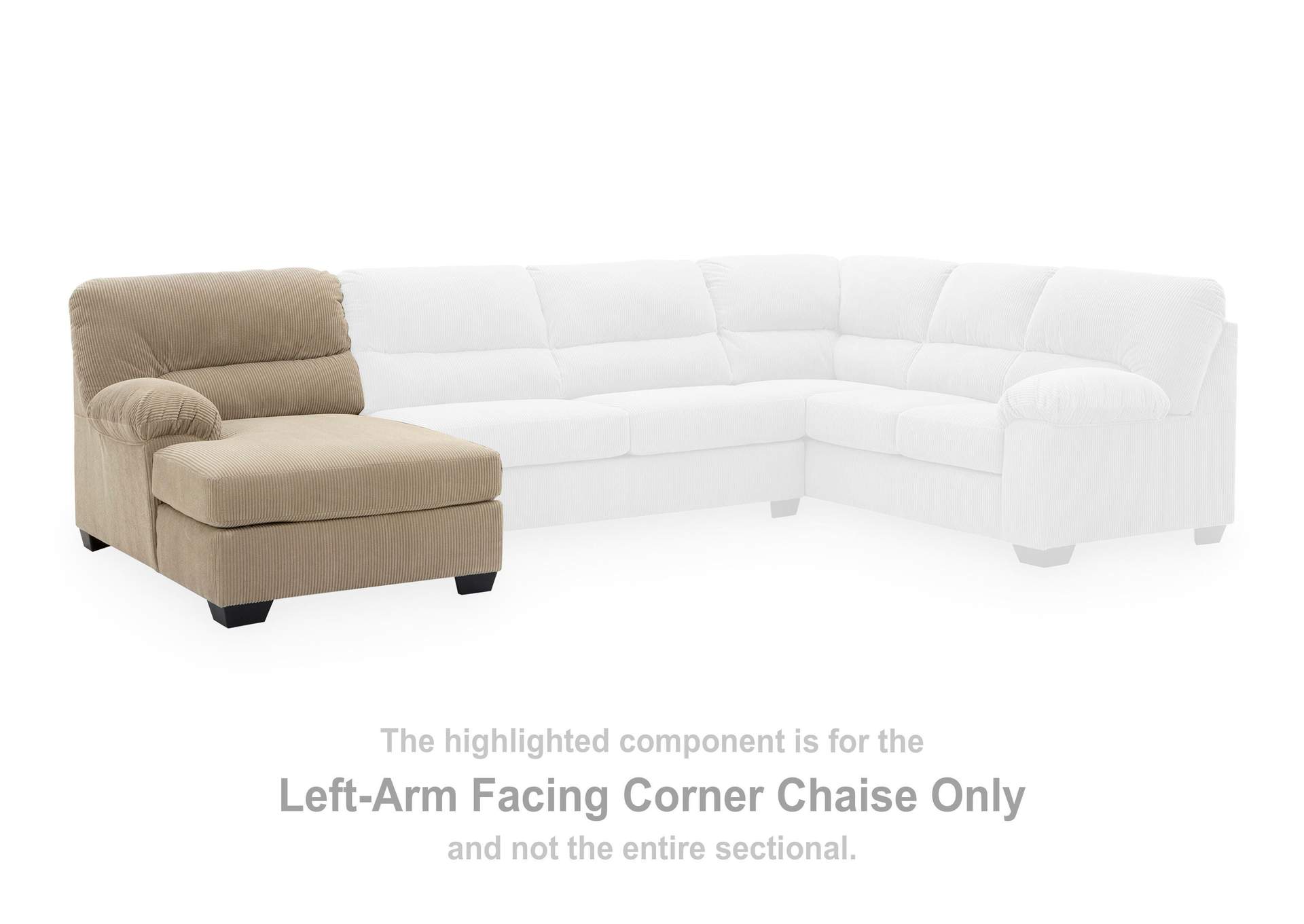SimpleJoy 3-Piece Sectional with Chaise image 3