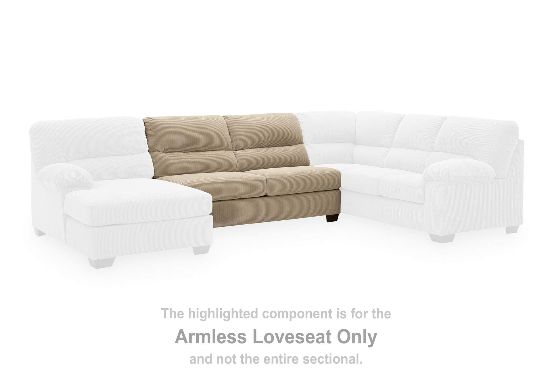 SimpleJoy 3-Piece Sectional with Chaise image 4