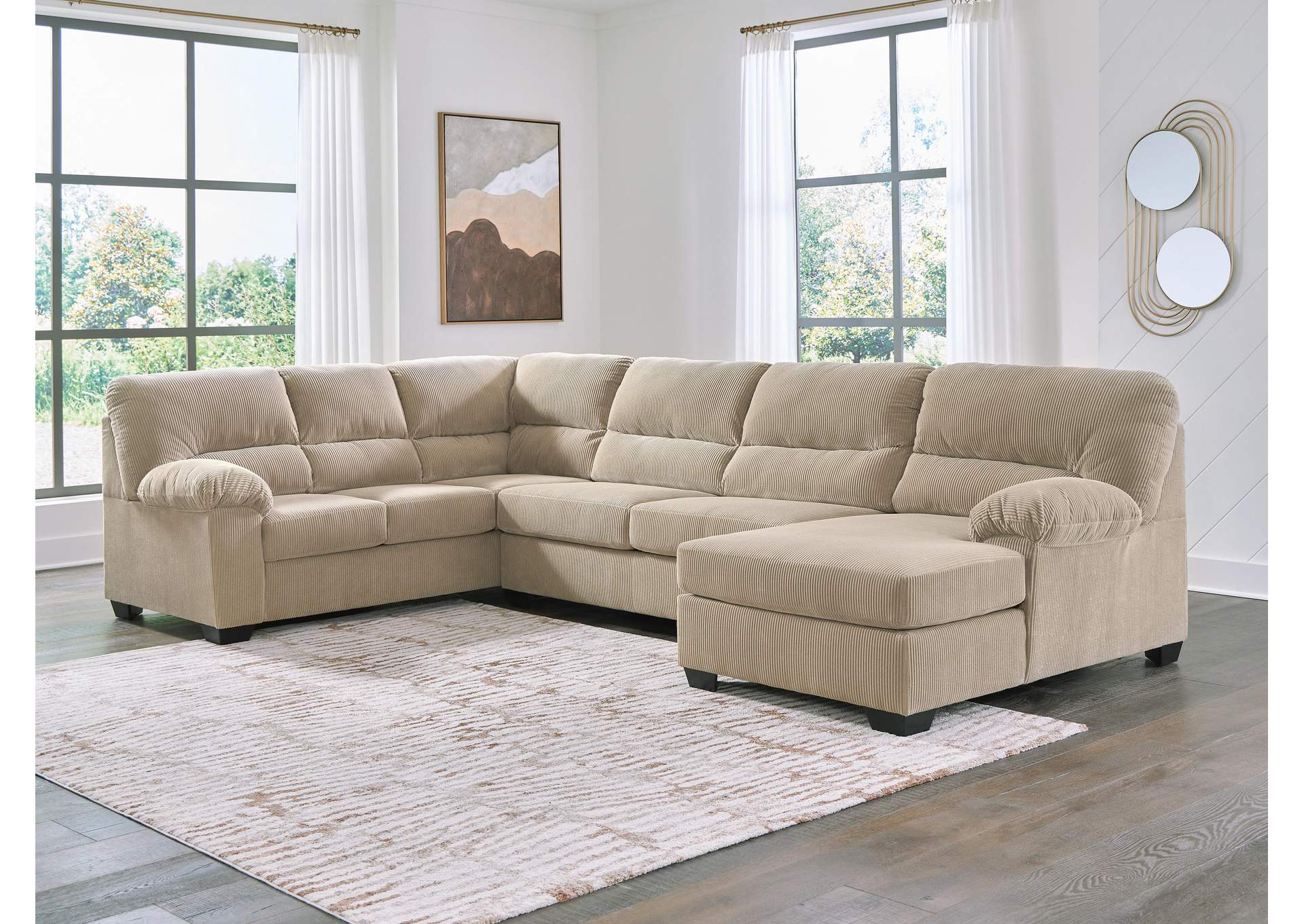 SimpleJoy 3-Piece Sectional with Chaise image 2