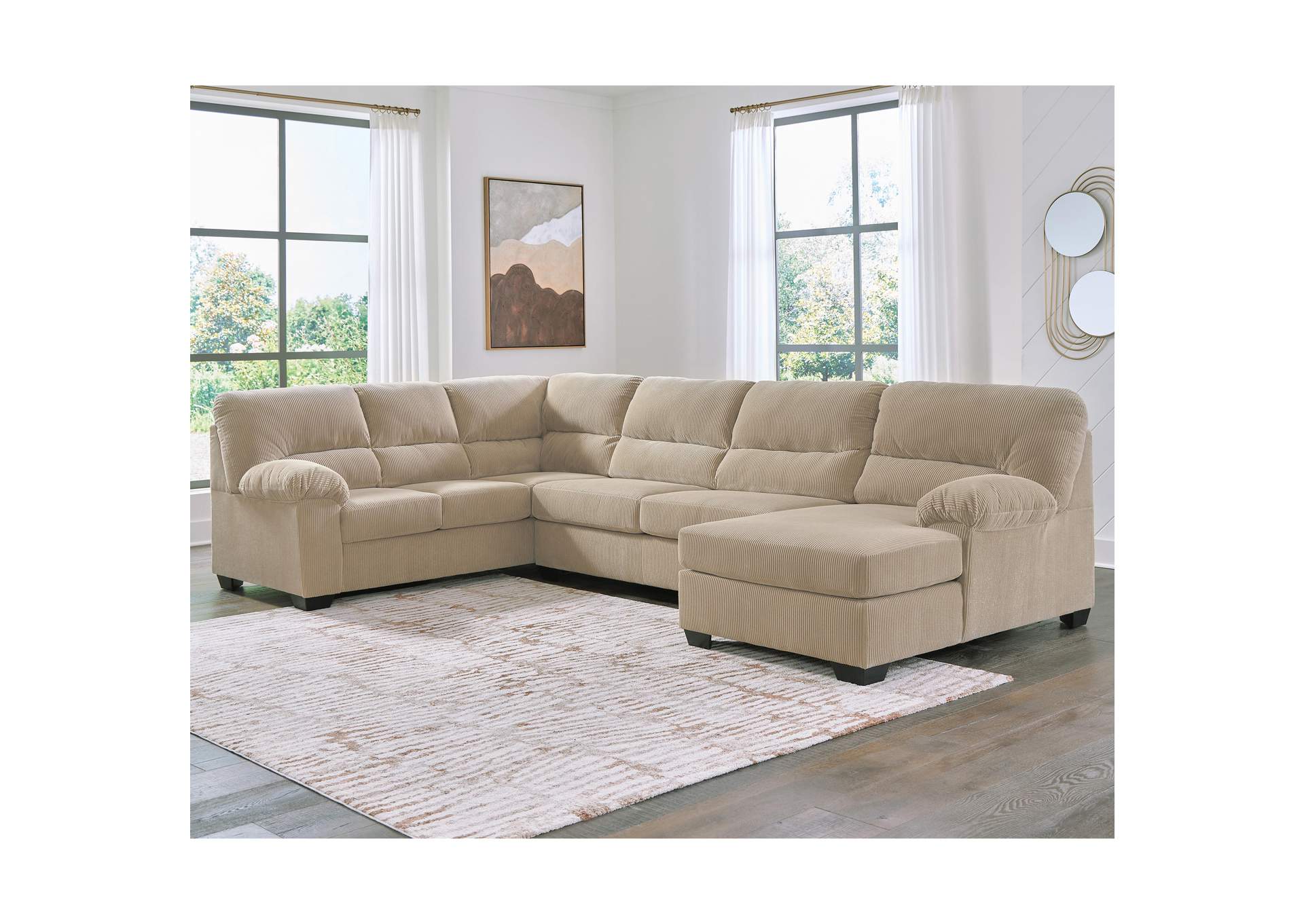 SimpleJoy 3-Piece Sectional with Chaise image 3