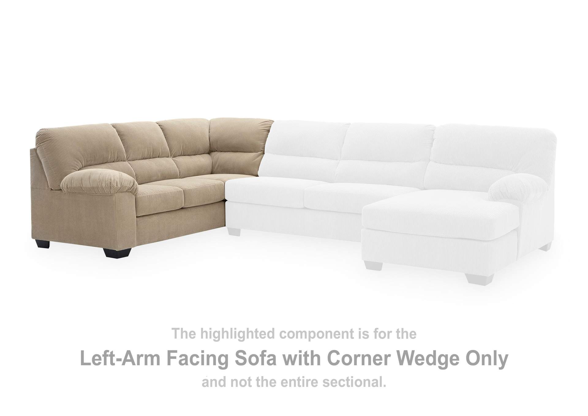 SimpleJoy 3-Piece Sectional with Chaise image 5