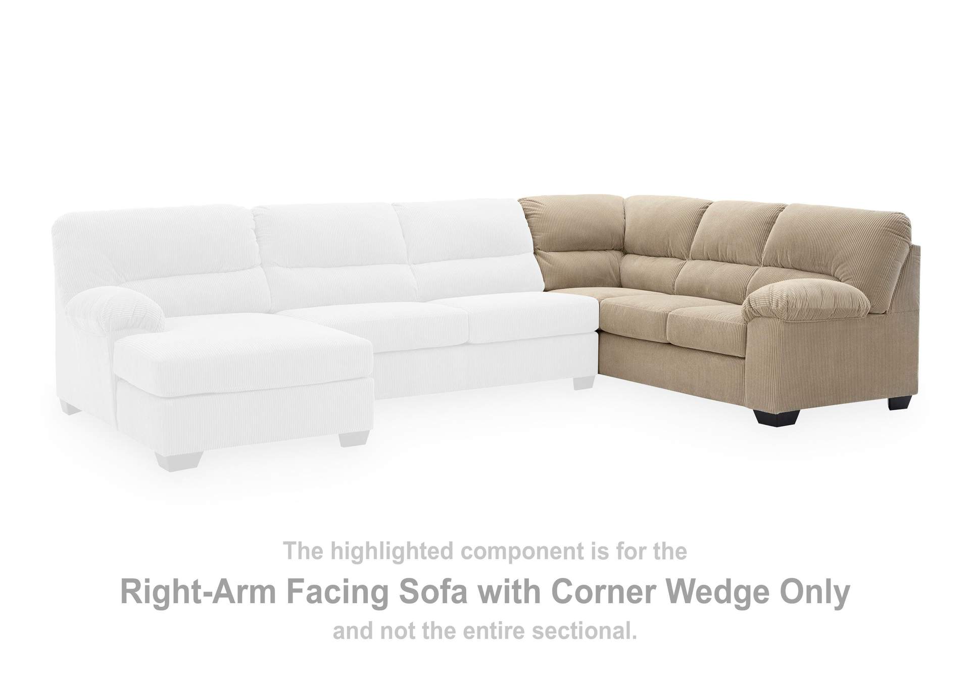 SimpleJoy 3-Piece Sectional with Chaise image 5
