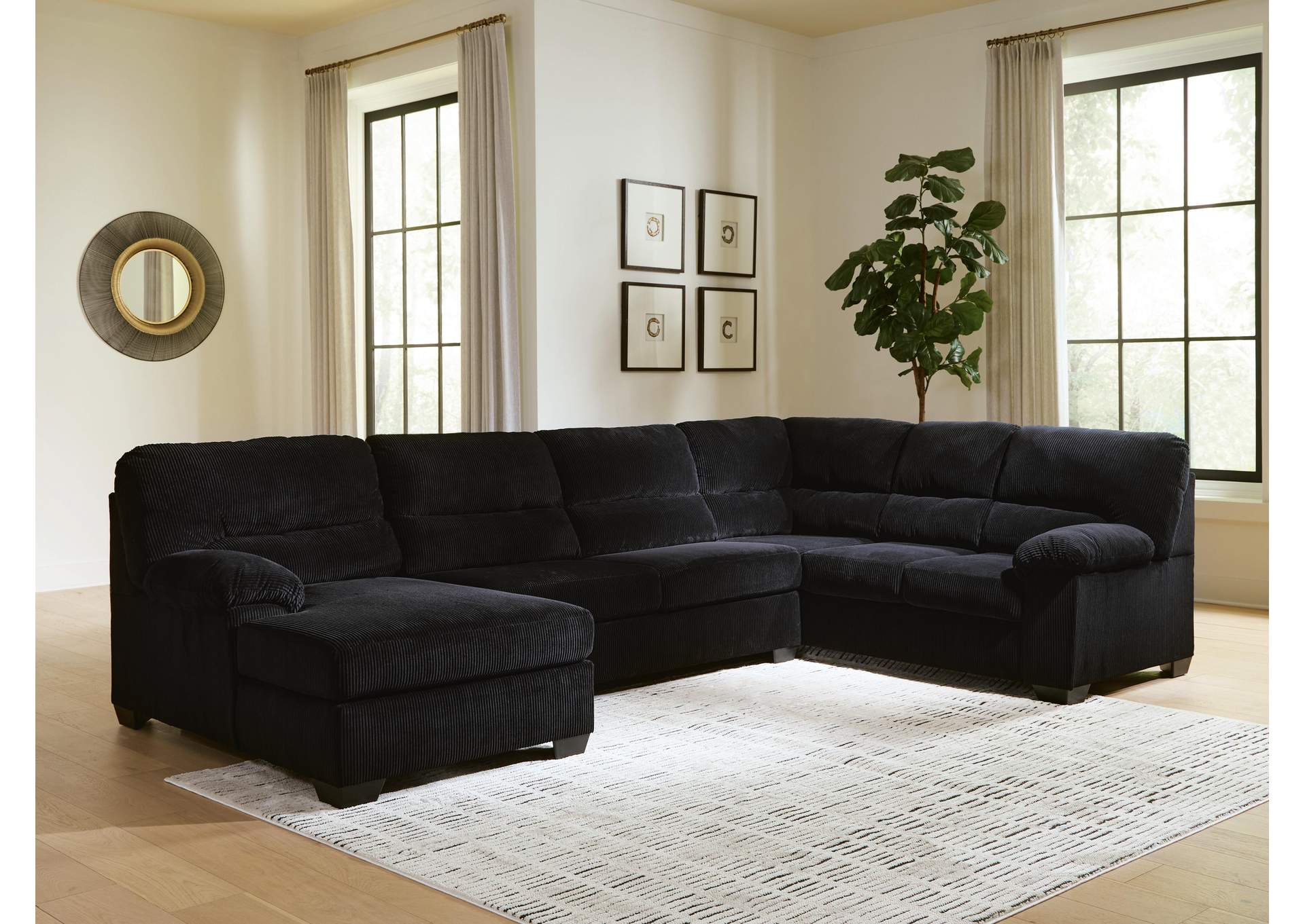 SimpleJoy 3-Piece Sectional with Chaise image 2
