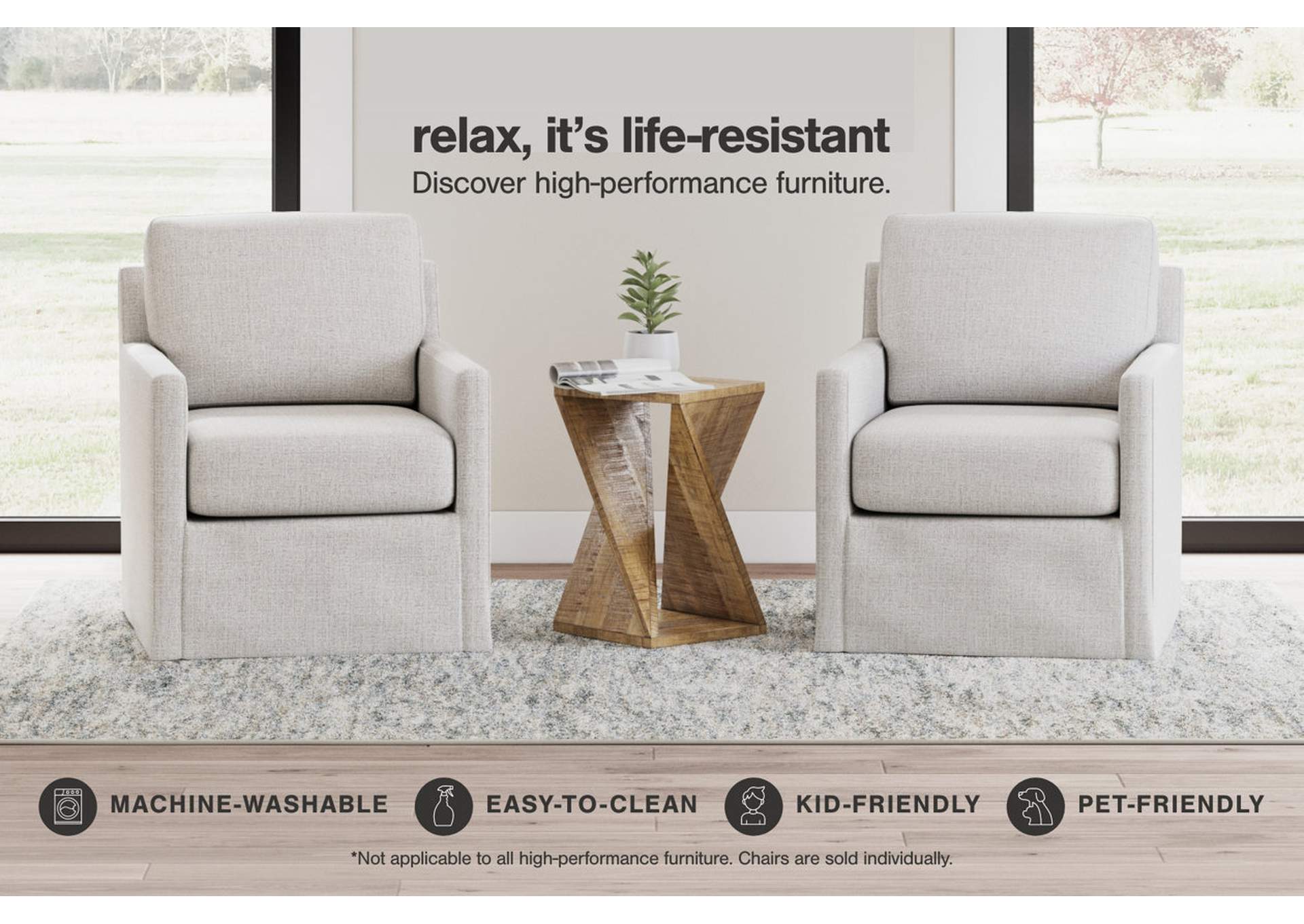 Nenana Next-Gen Nuvella Swivel Glider Accent Chair image 3