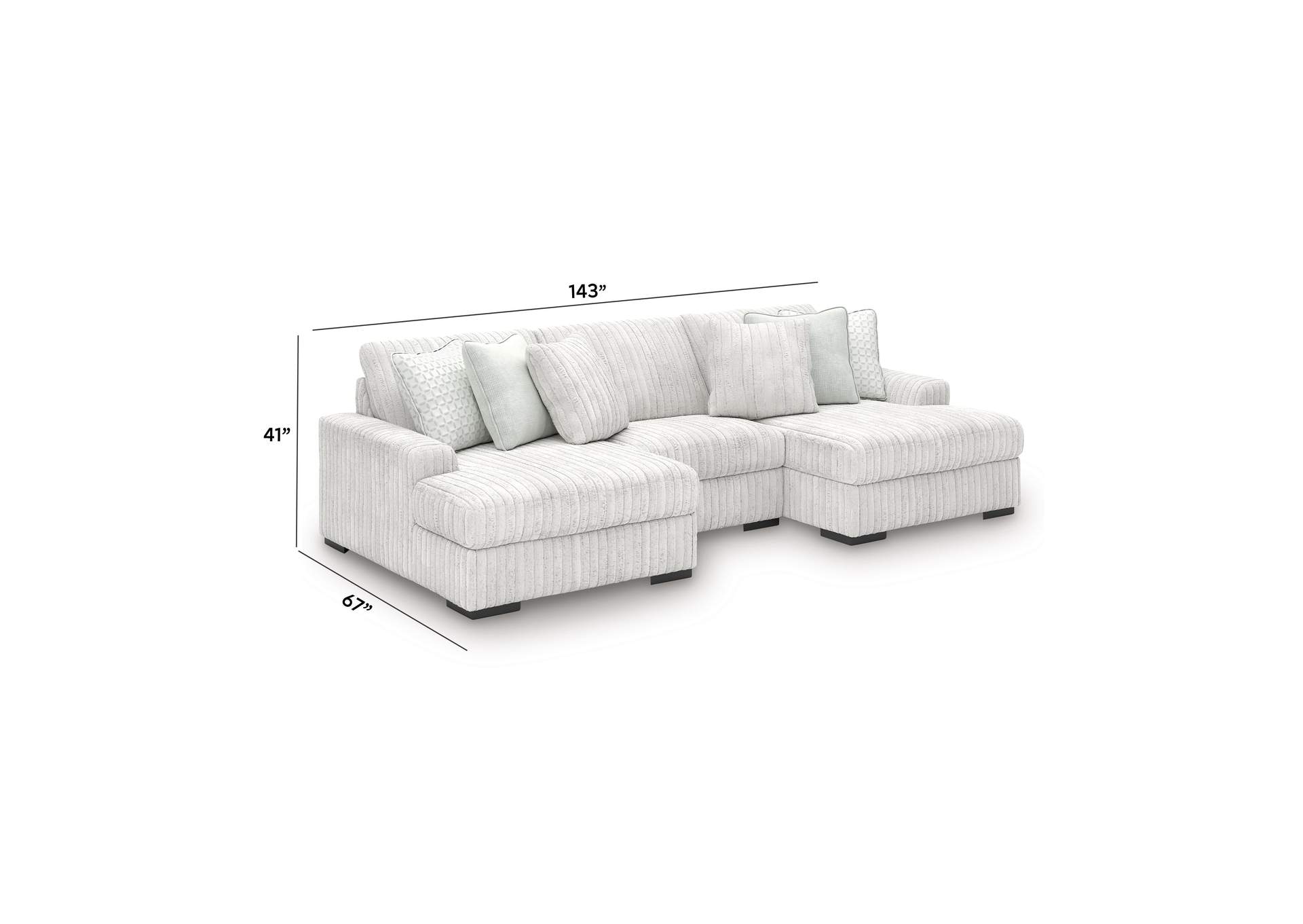 Stupendous 3-Piece Sectional with Double Chaise image 8
