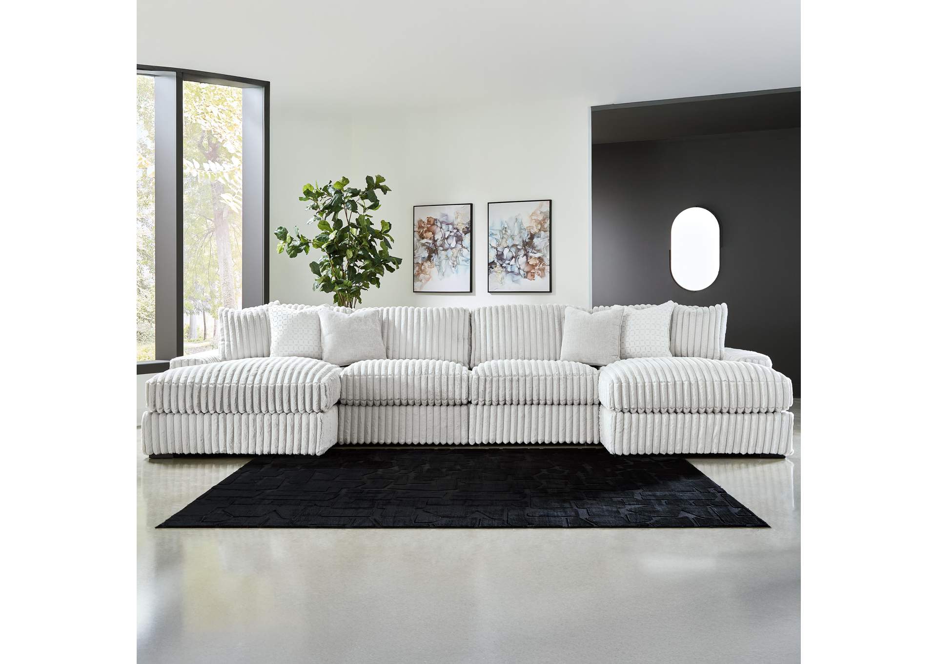 Stupendous 4-Piece Sectional with Double Chaise image 2