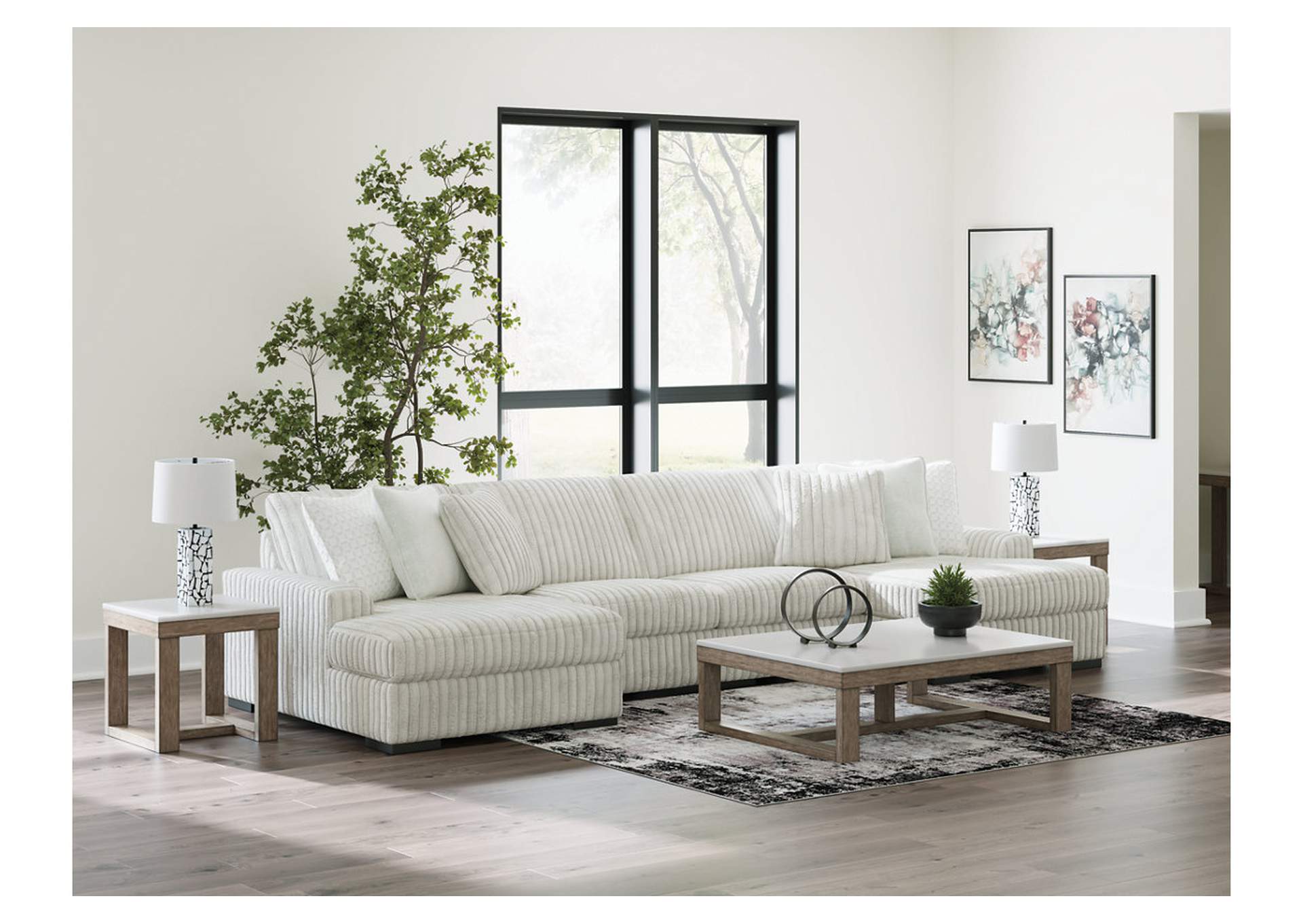 Stupendous 4-Piece Sectional with Double Chaise image 5