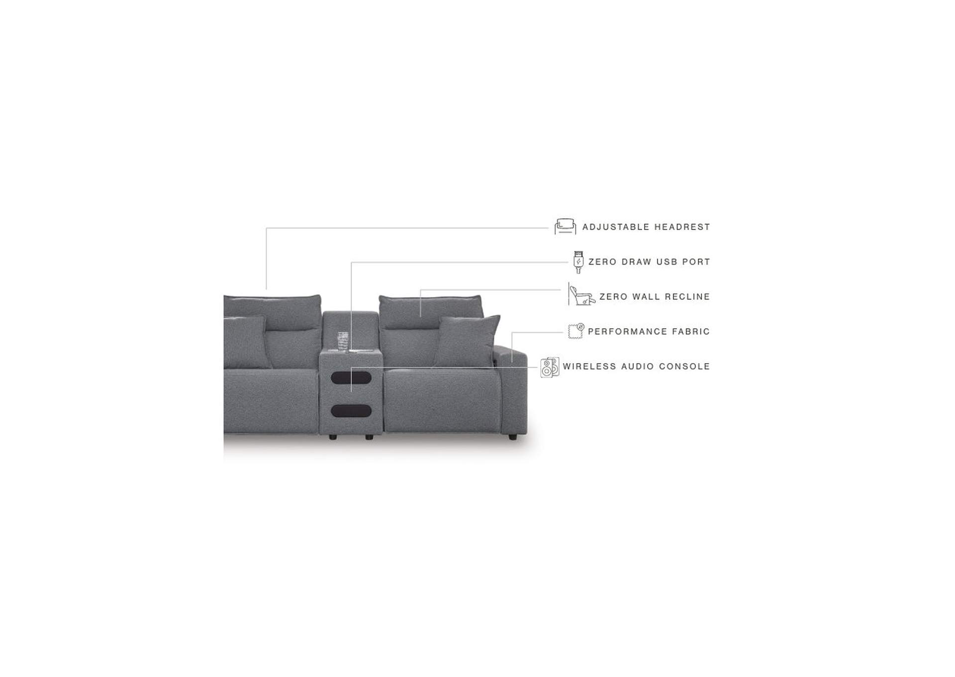 ModMax II 3-Piece Power Reclining Sectional with Chaise image 10