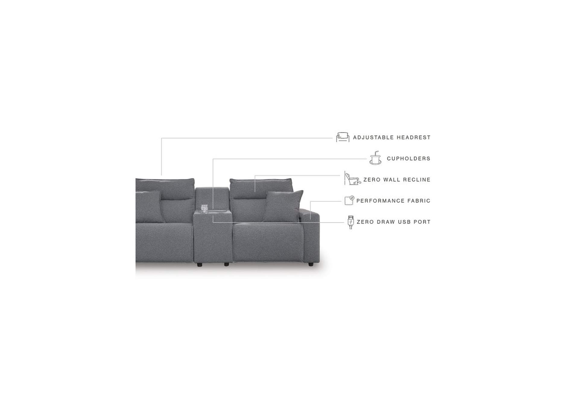 ModMax II 3-Piece Power Reclining Sectional image 8