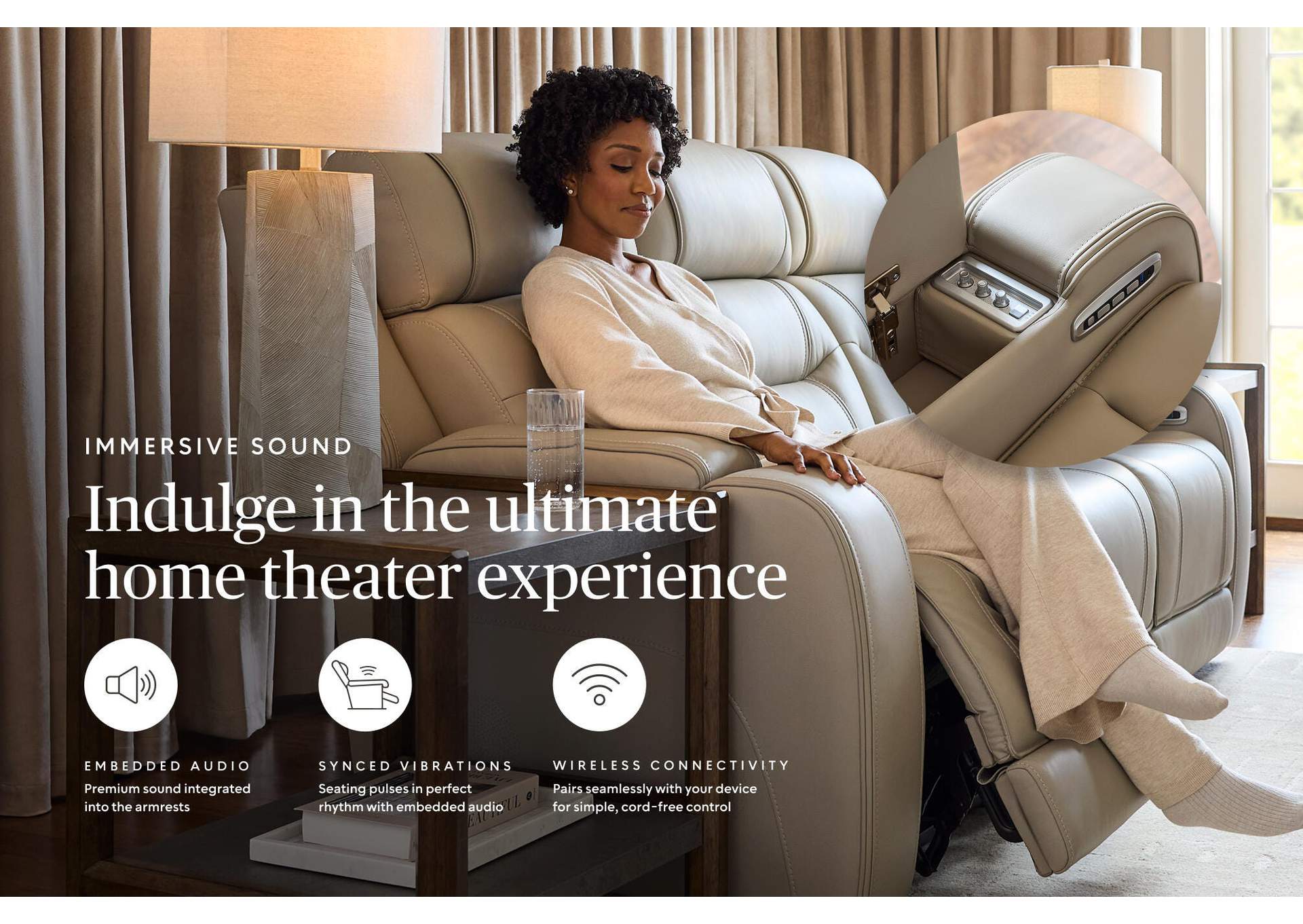 Dreamer Power Recliner with Audio Seating image 6