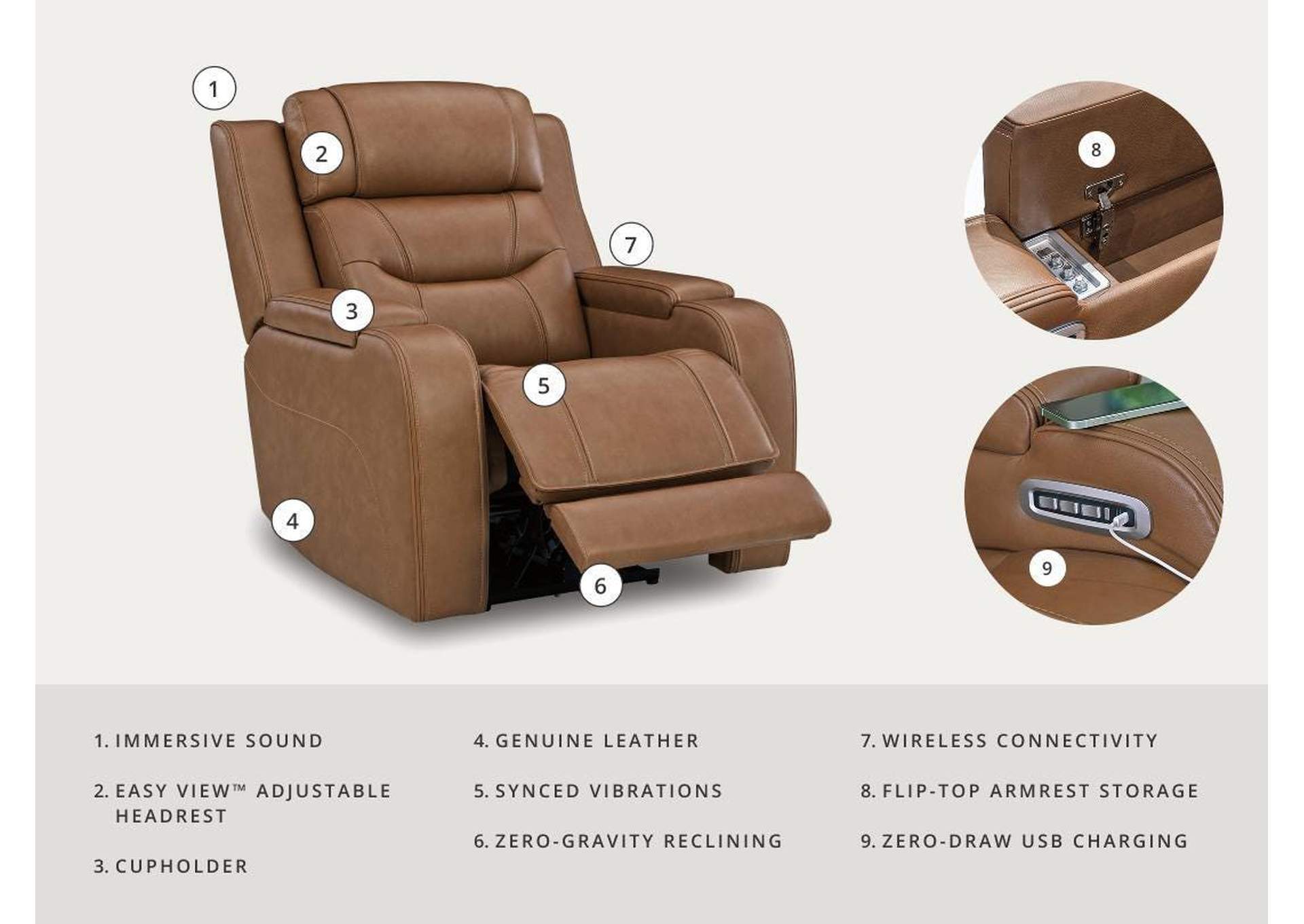 Dreamer Power Recliner with Audio Seating image 3