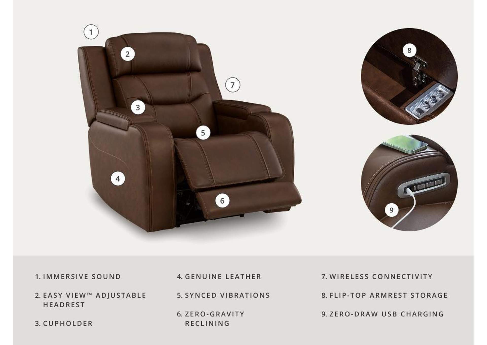 Dreamer Power Recliner with Audio Seating image 5