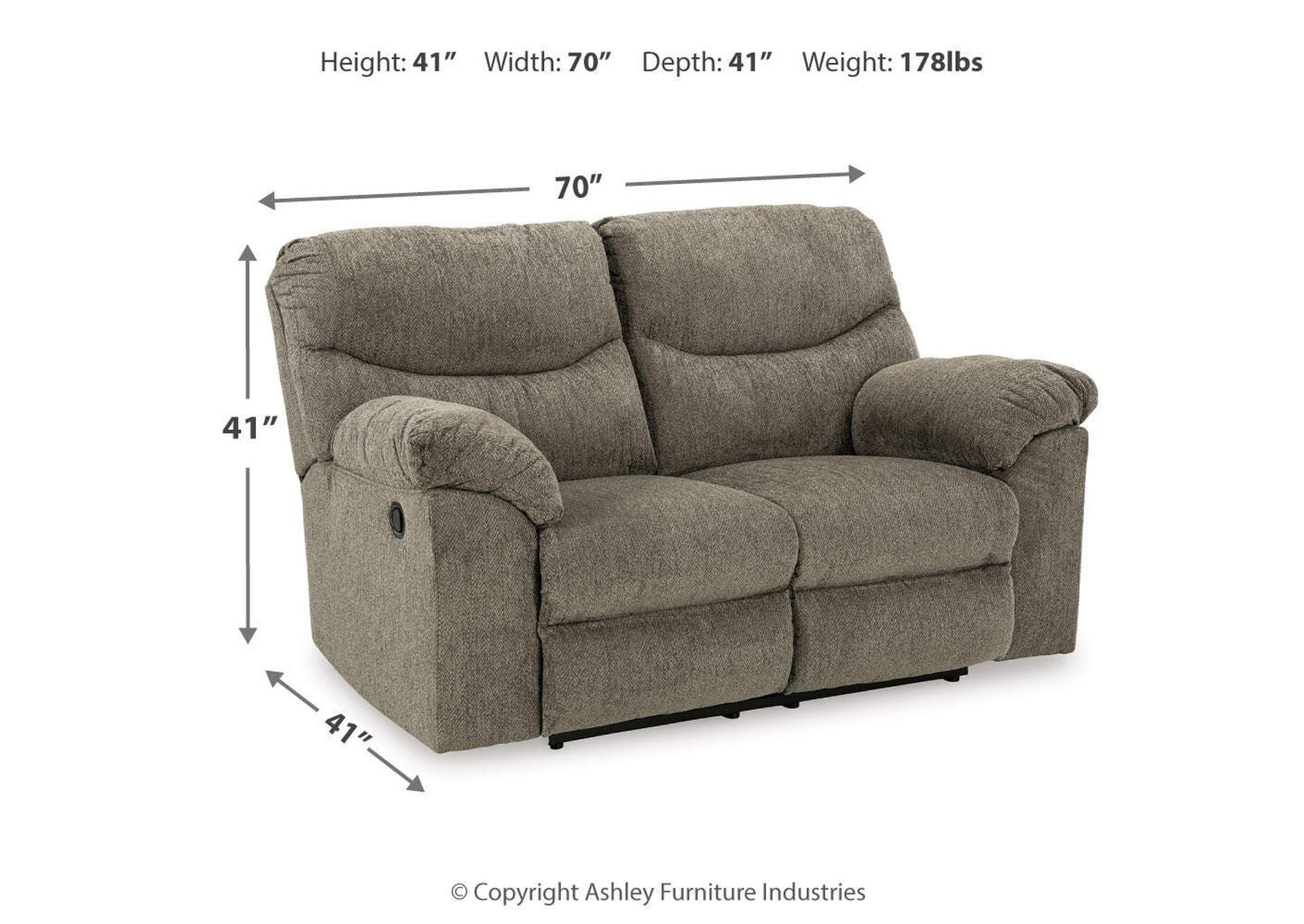 Alphons Reclining Loveseat image 12