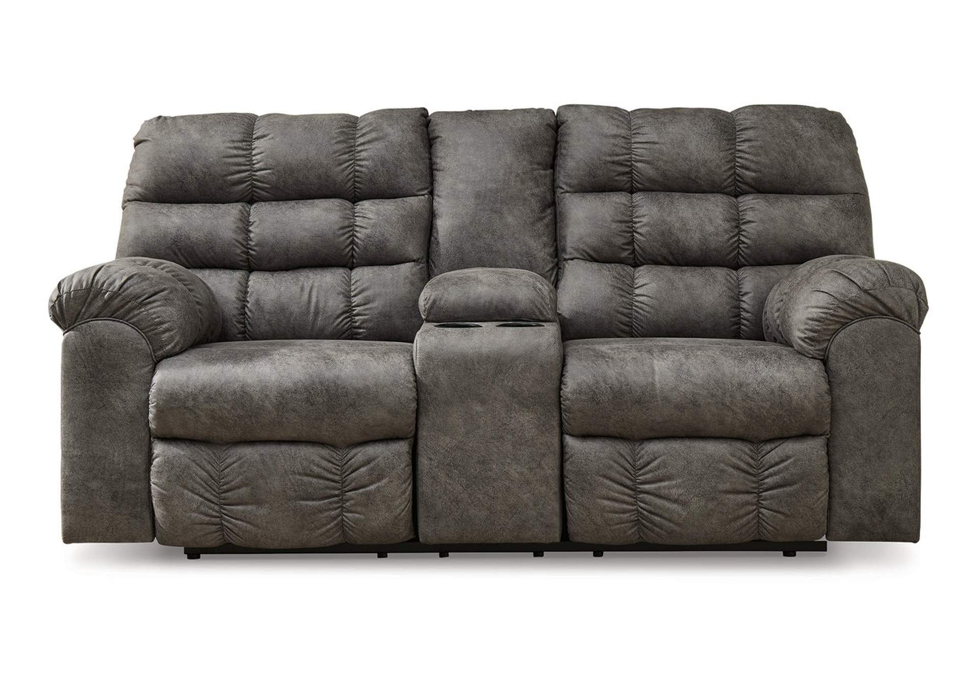 Derwin Reclining Loveseat with Console image 1