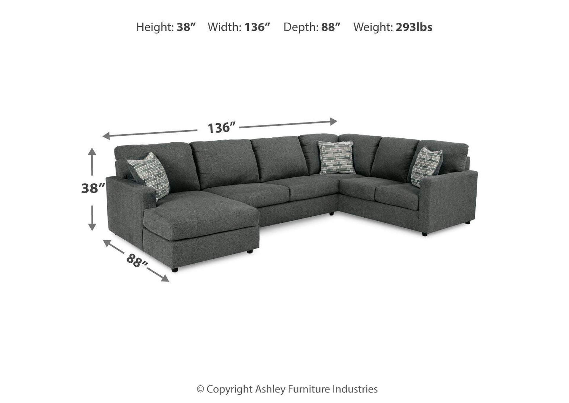 Edenfield 3-Piece Sectional with Ottoman image 11