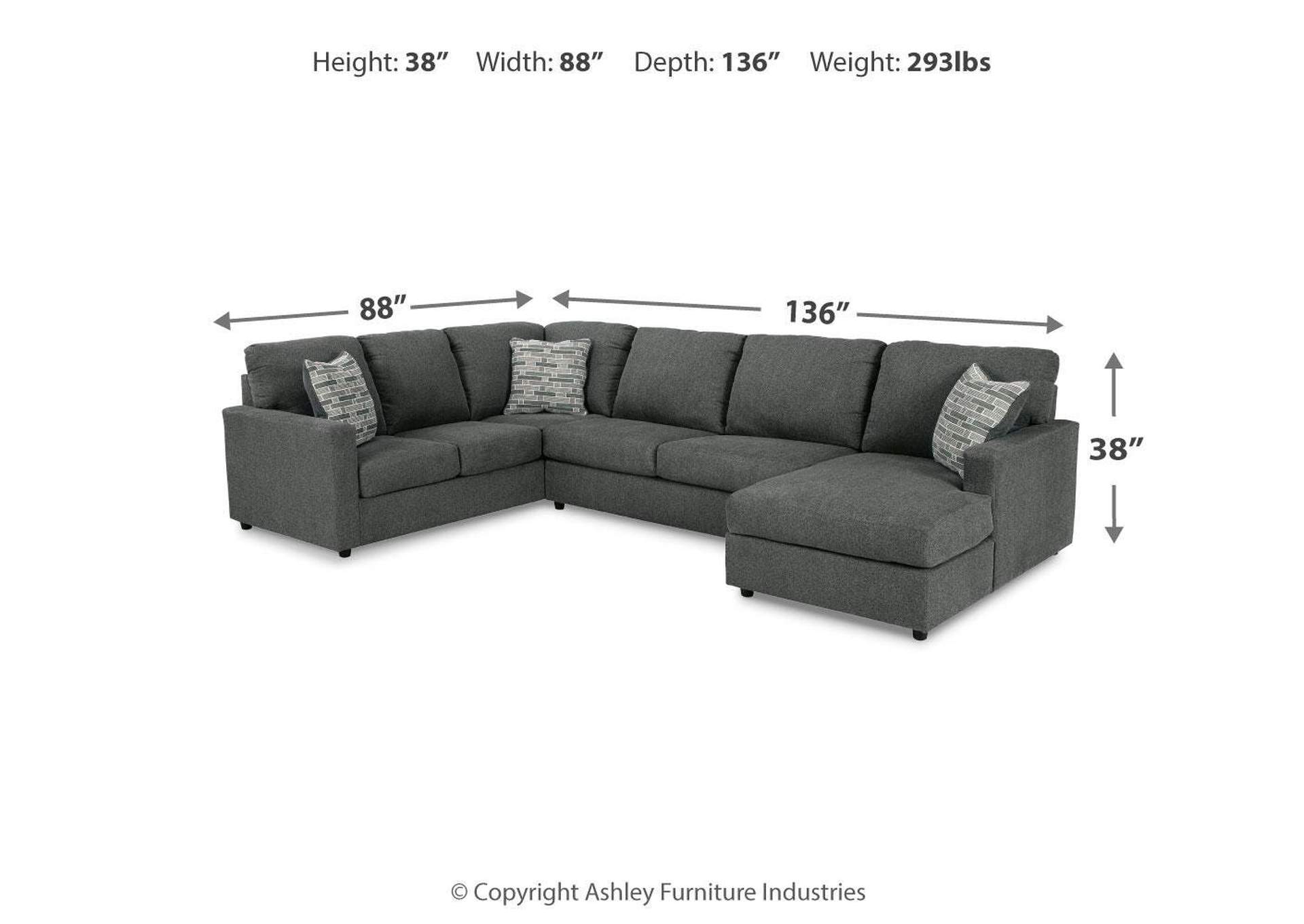 Edenfield 3-Piece Sectional with Ottoman image 7