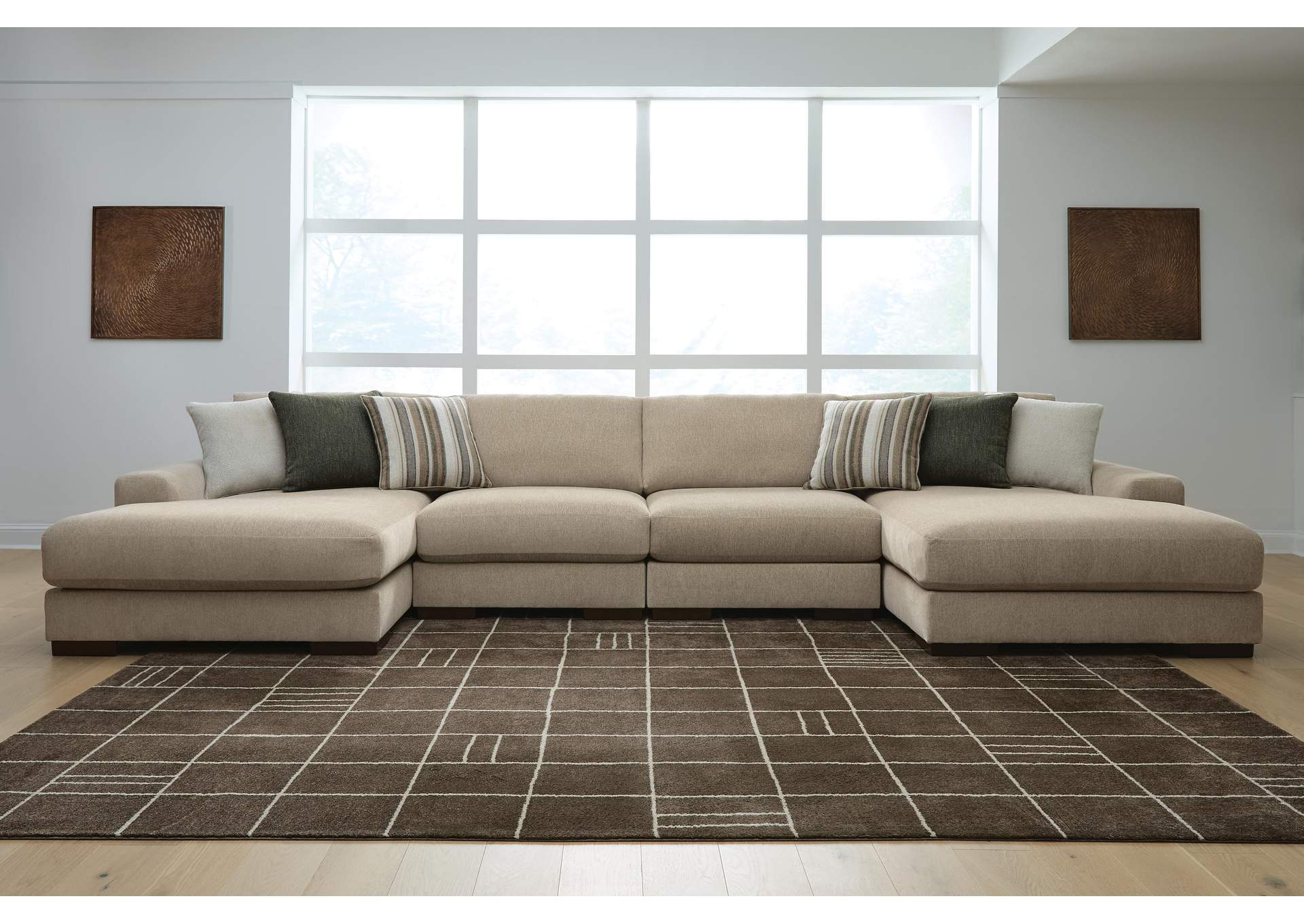 Linenhause 4-Piece Double Chaise Sectional image 2