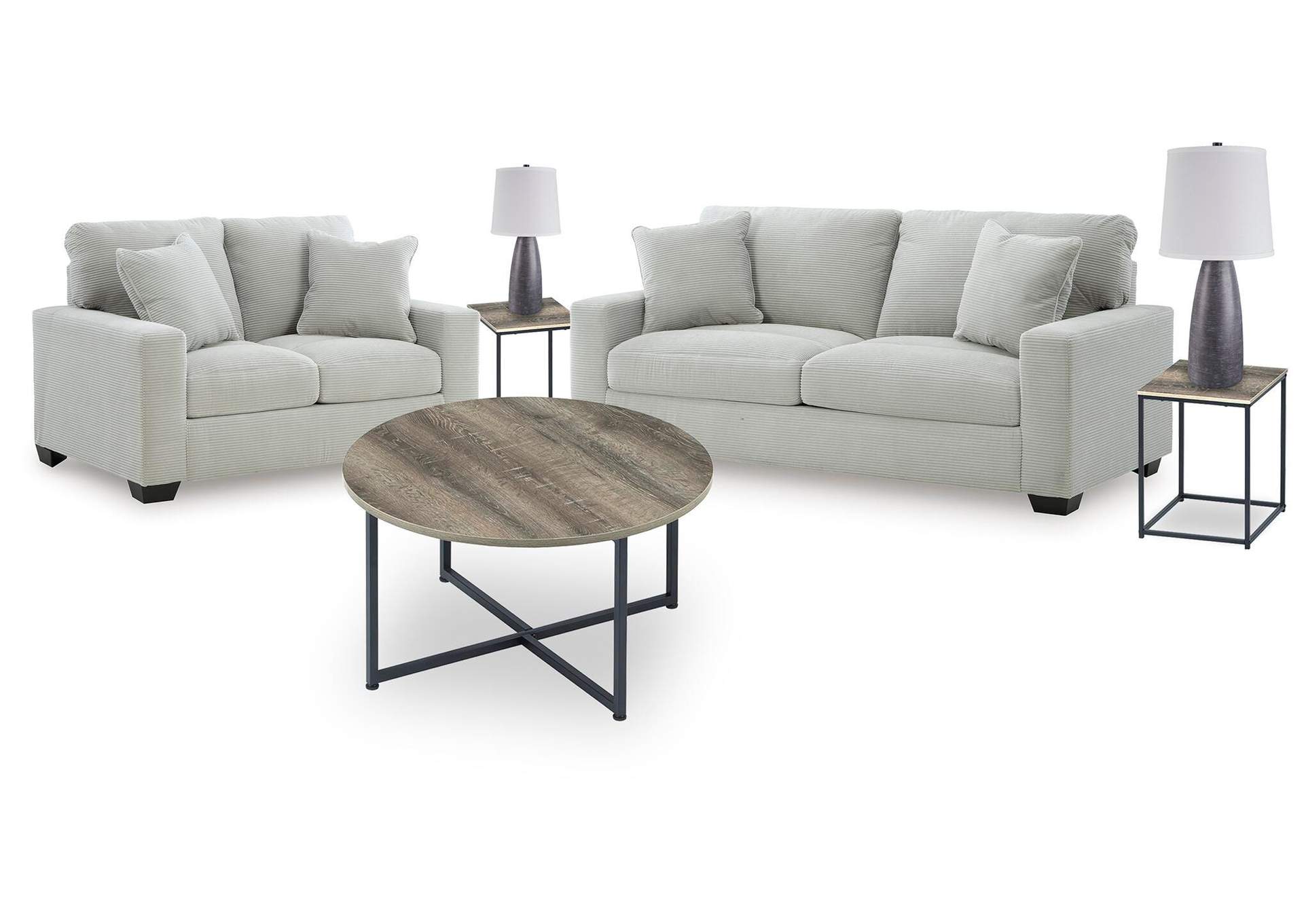 Greenbriar Sofa, Loveseat, Occasional Tables and Lamps image 1