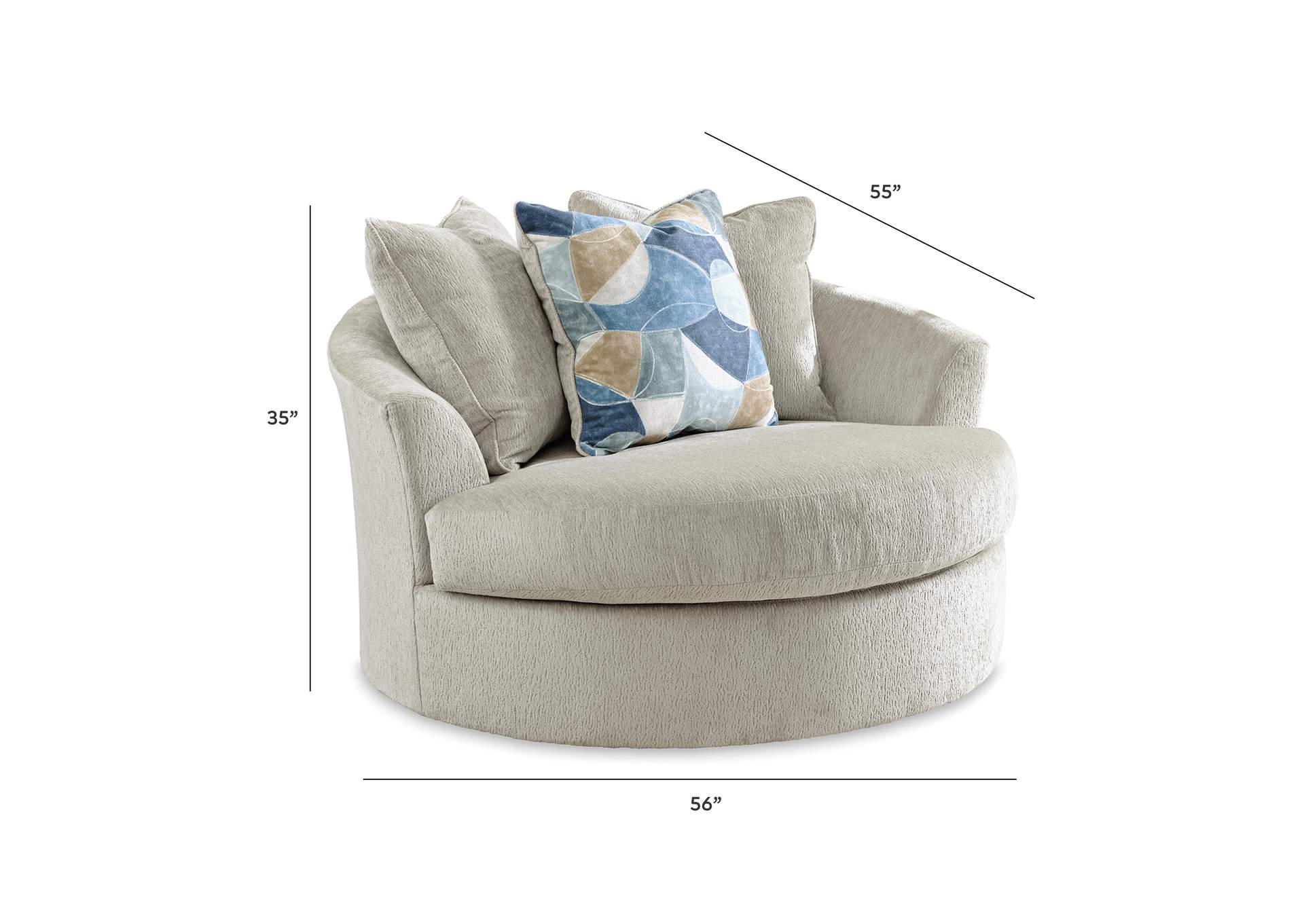 Maxon Place Oversized Swivel Accent Chair image 7