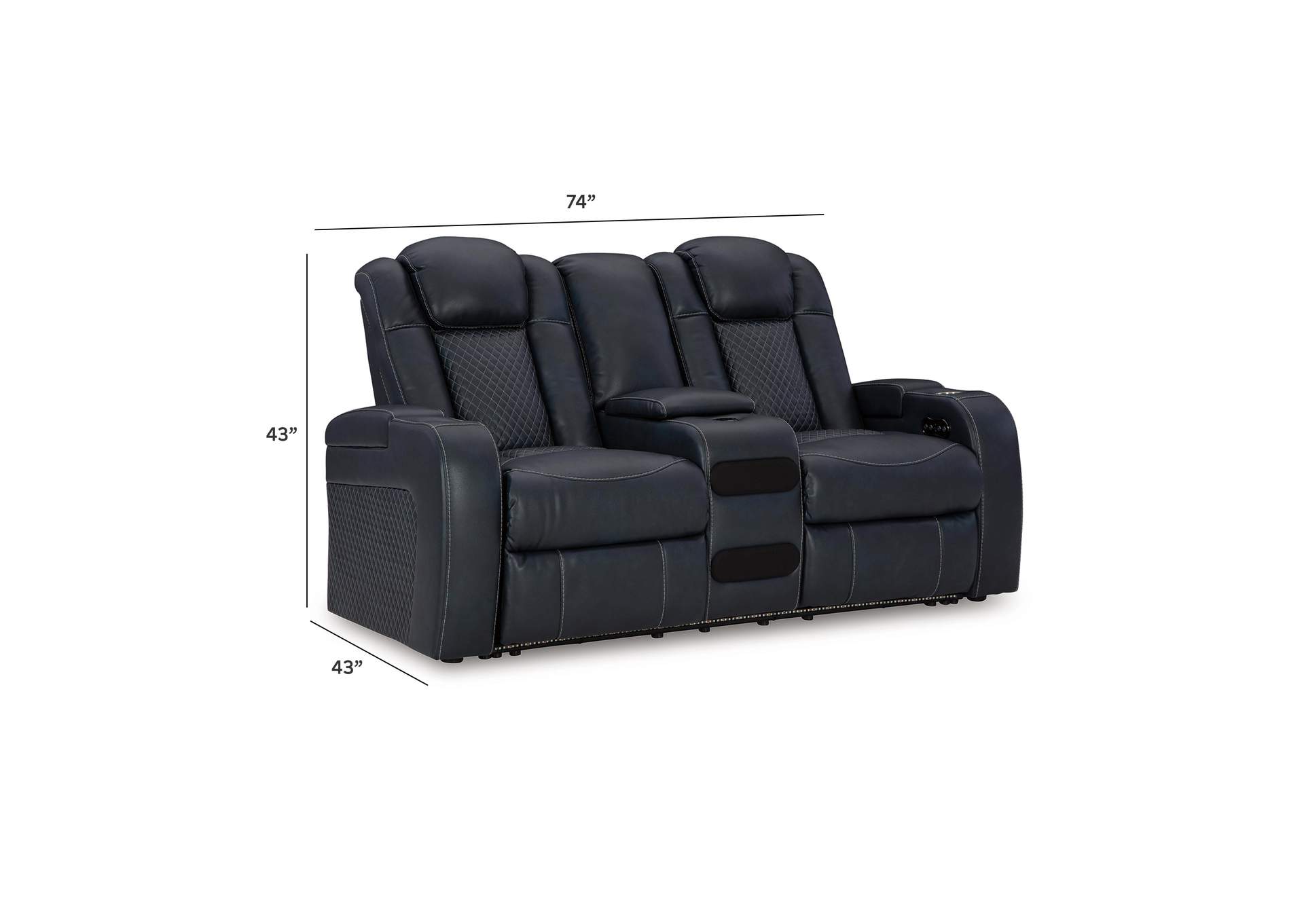 Fyne-Dyme Power Reclining Loveseat with Console image 3