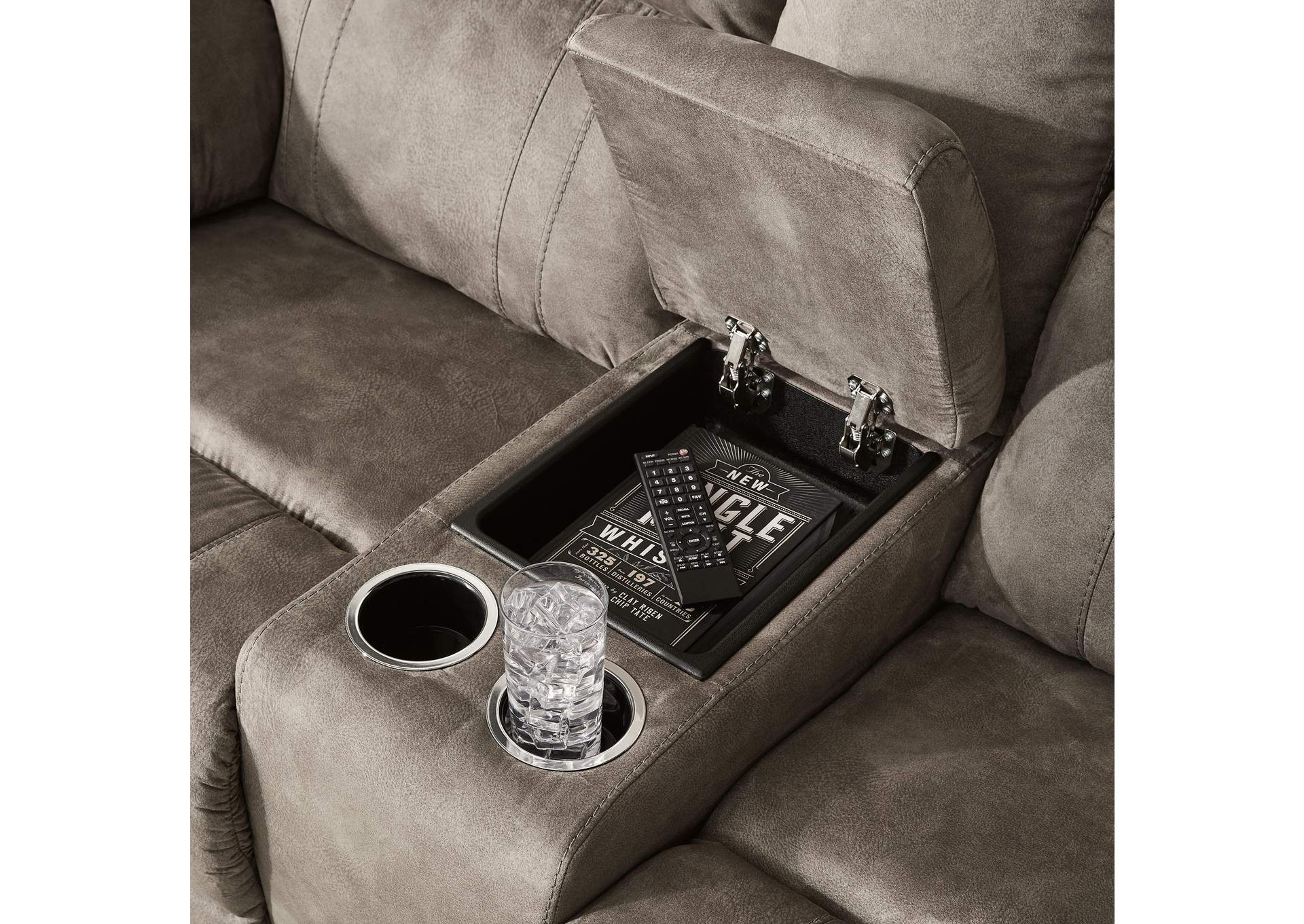 Laresview Reclining Loveseat with Console image 10