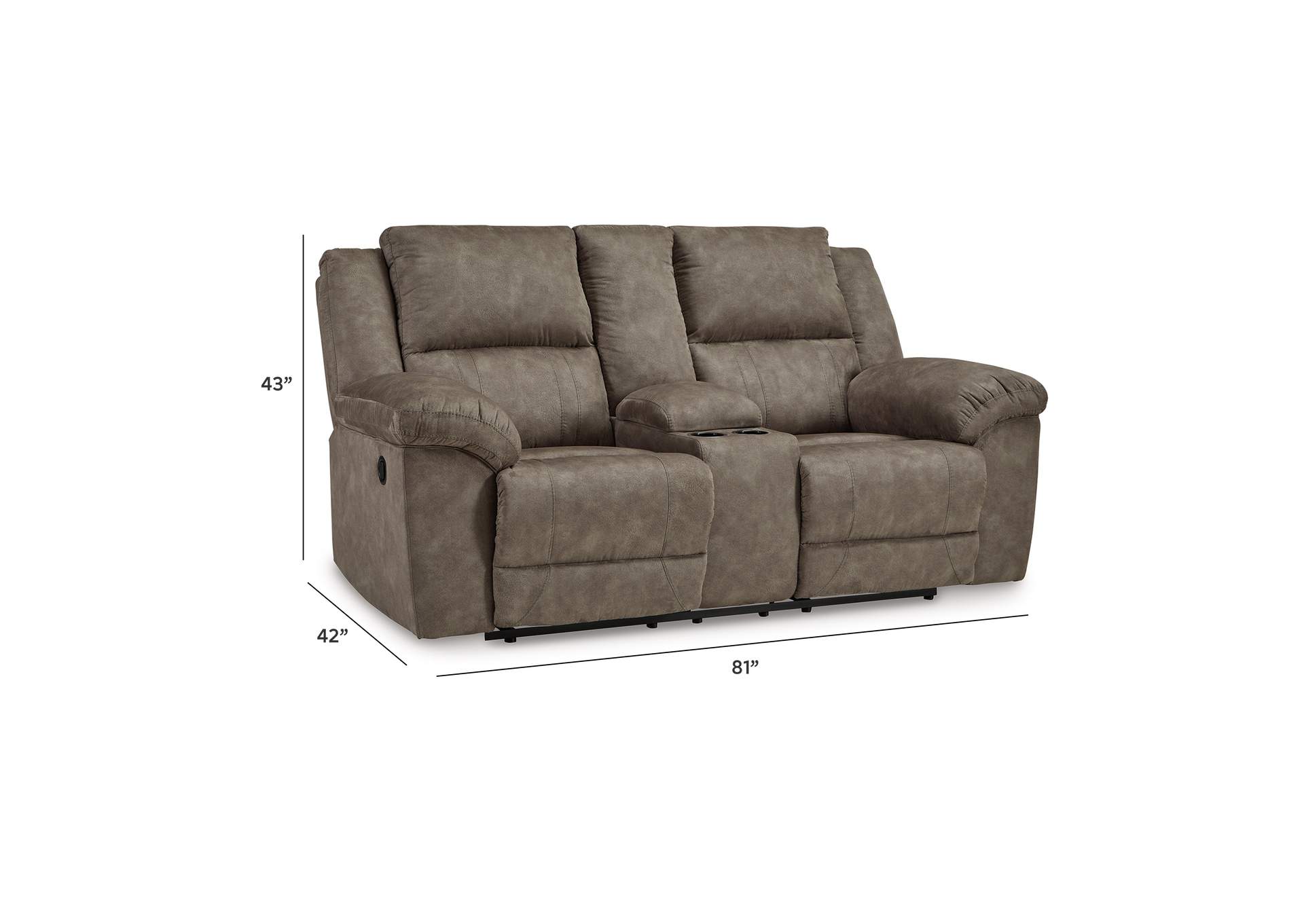 Laresview Reclining Loveseat with Console image 13