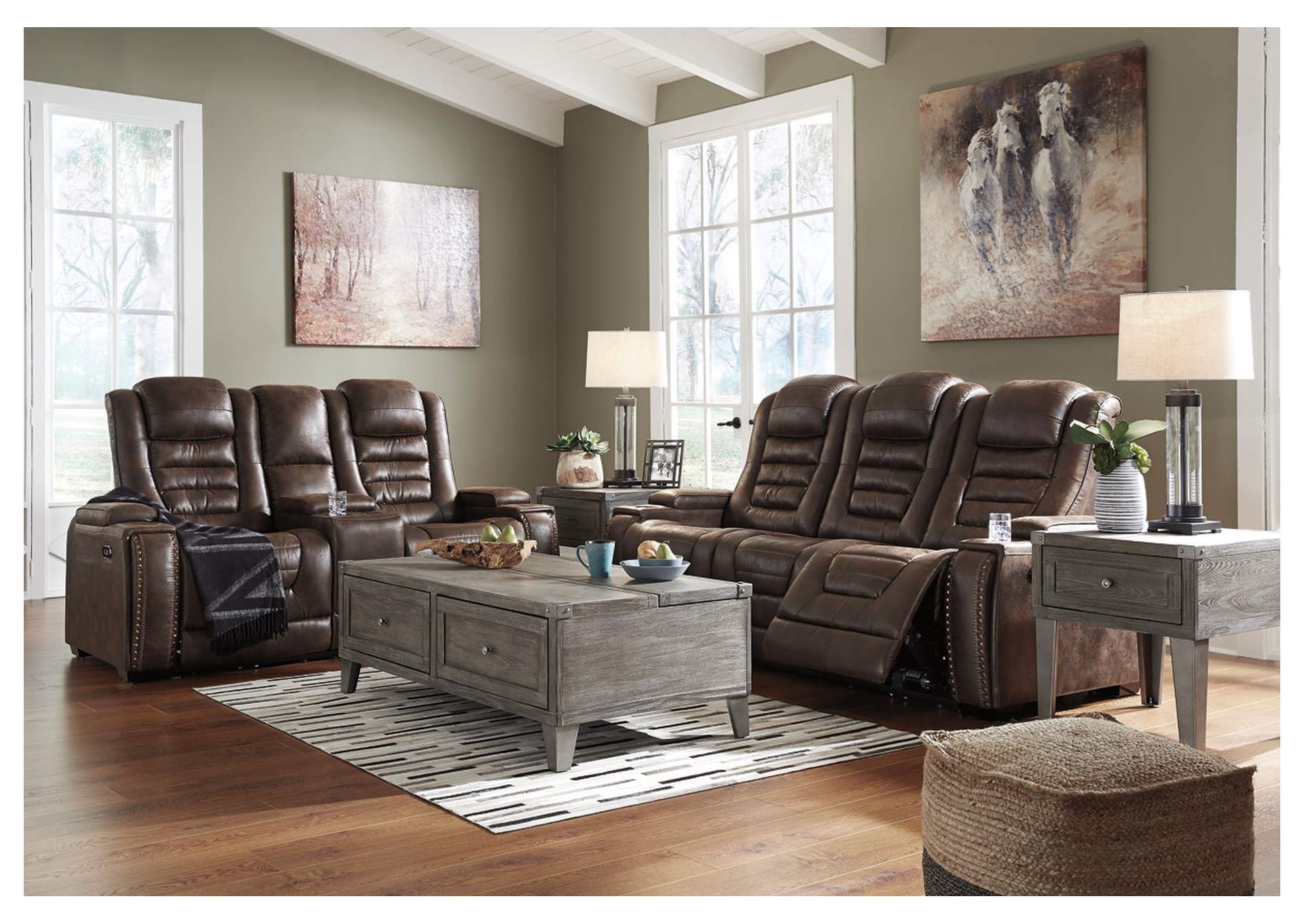Game Zone Sofa and Loveseat