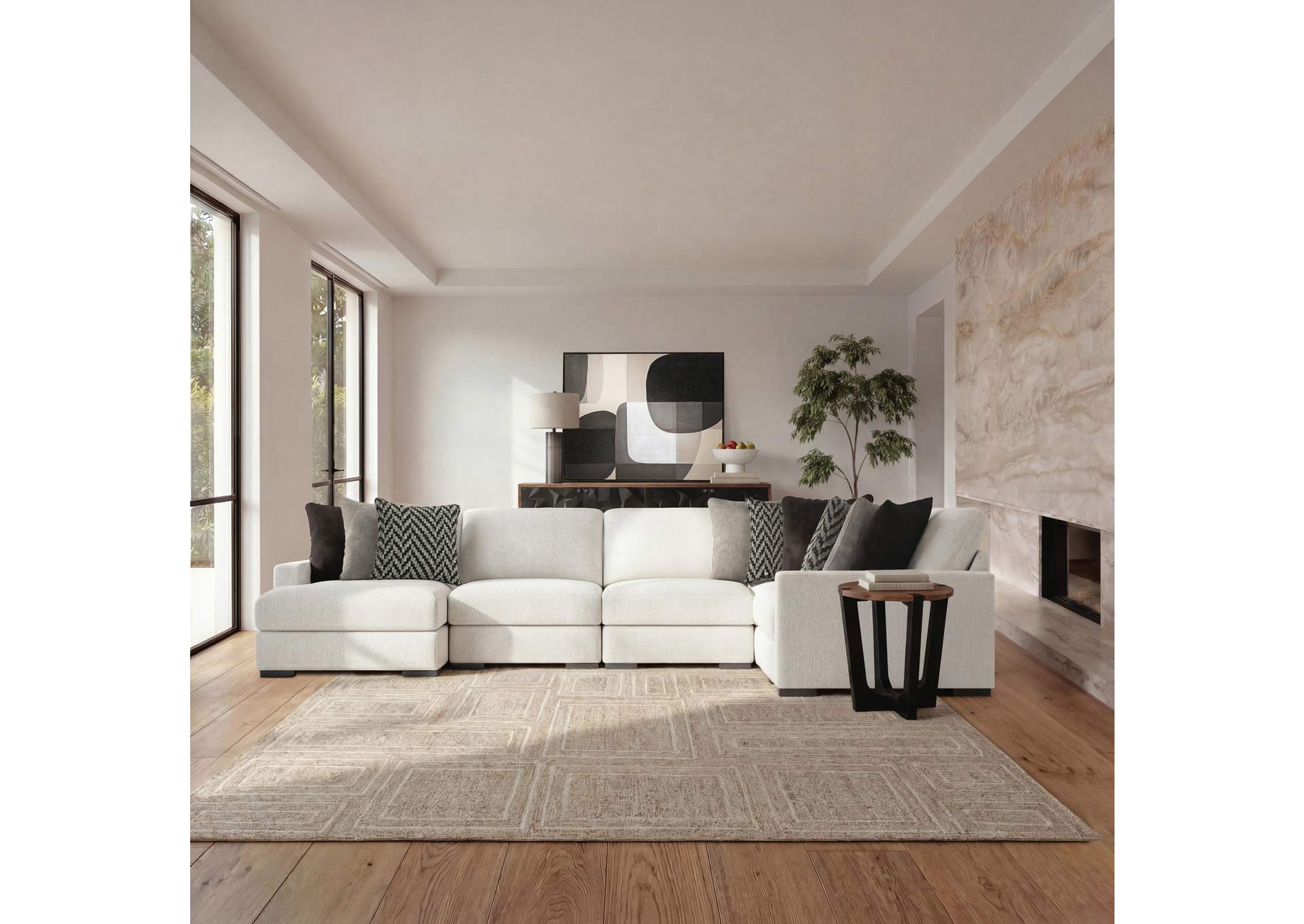 Elissa Court 6-Piece Sectional with Chaise image 4