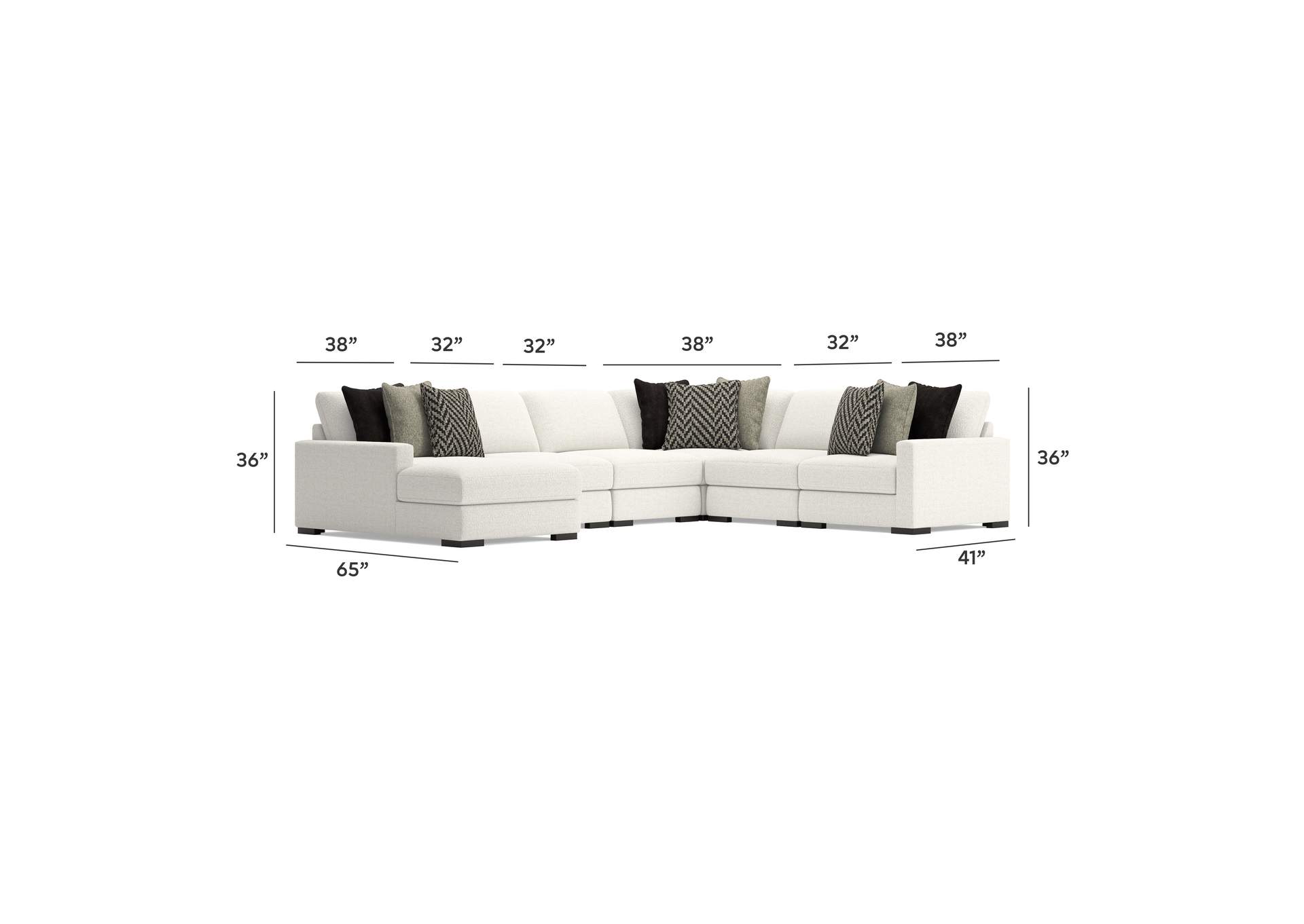 Elissa Court 6-Piece Sectional with Chaise image 12