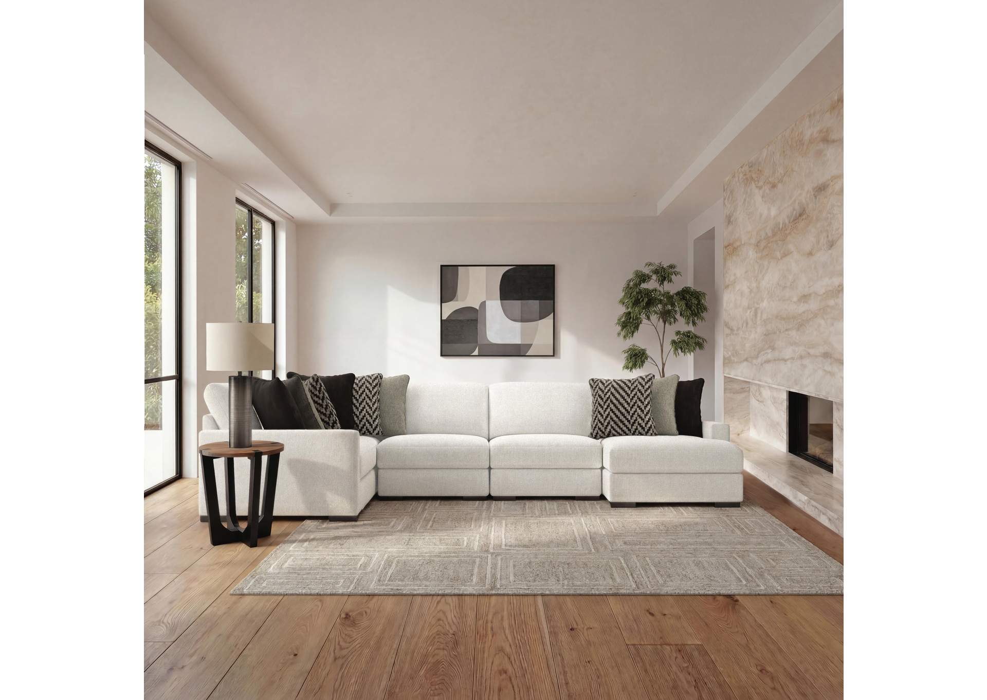 Elissa Court 6-Piece Sectional with Chaise image 4