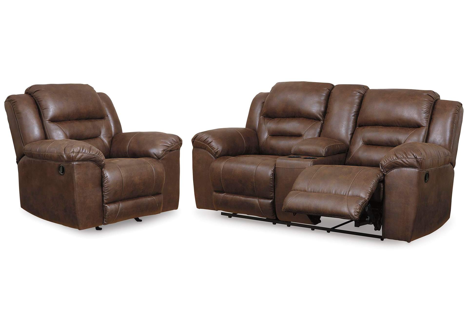 Stoneland Reclining Loveseat and Recliner image 1