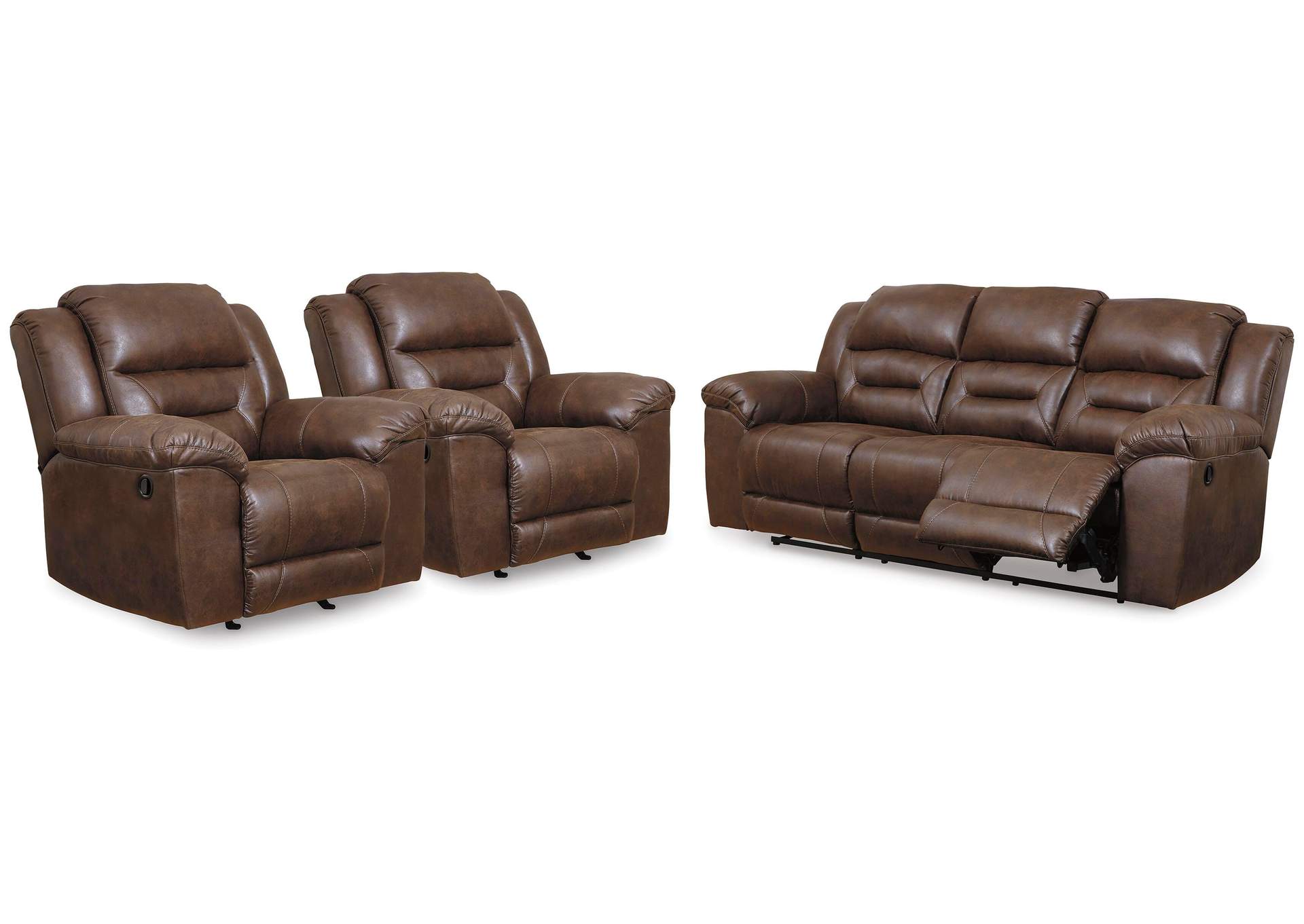 Stoneland Reclining Sofa and 2 Recliners image 1