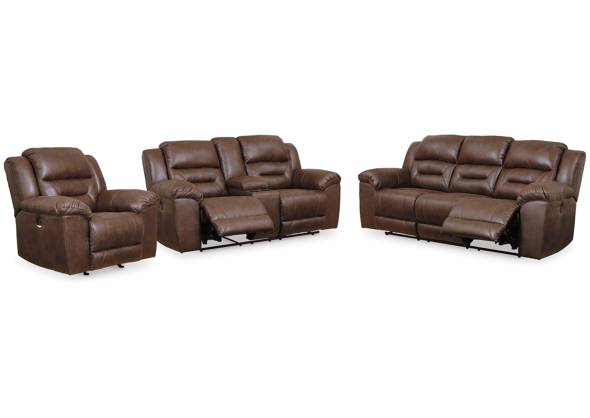 Stoneland Power Reclining Sofa, Loveseat and Recliner image 1
