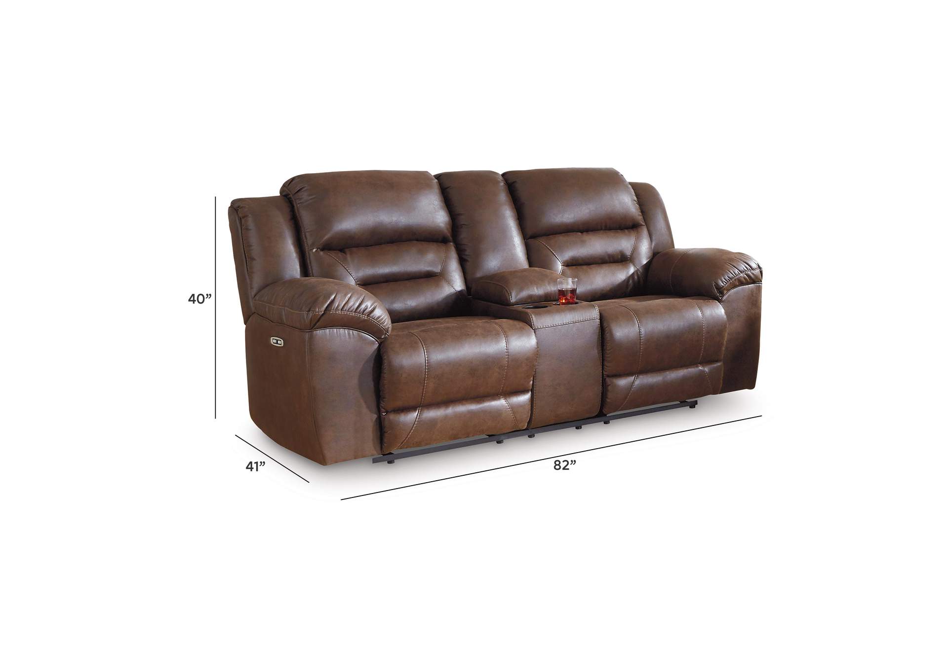 Stoneland Reclining Loveseat with Console image 12