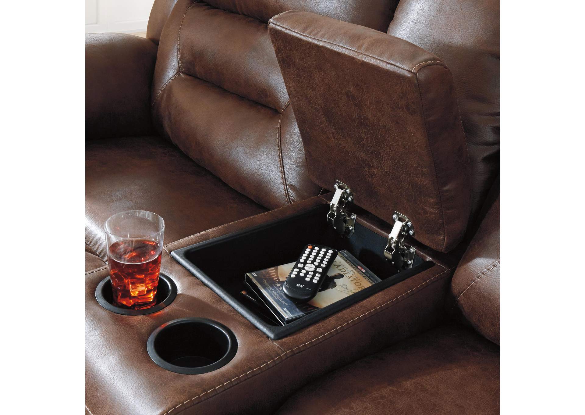 Stoneland Reclining Loveseat with Console image 8