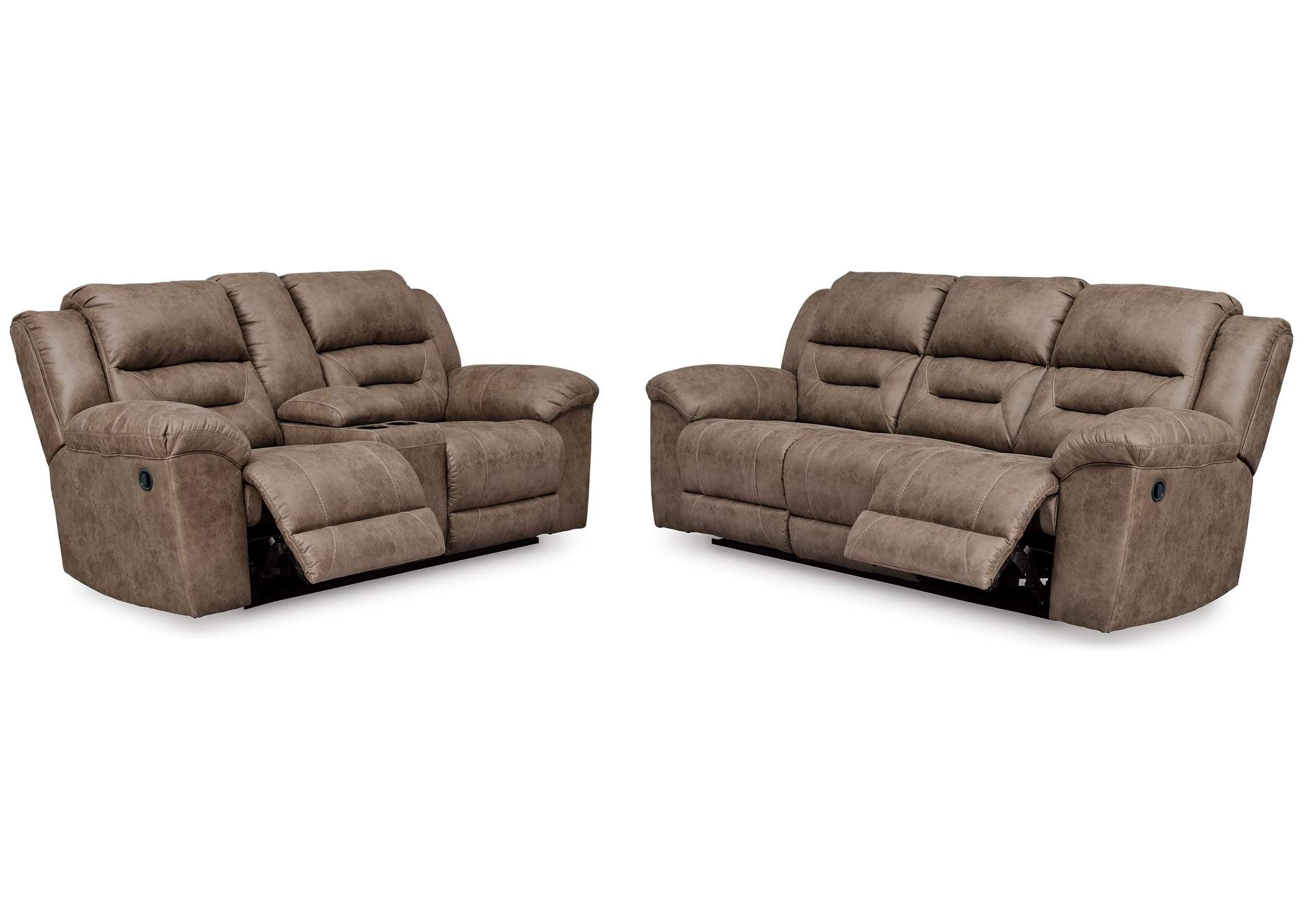 Stoneland Reclining Sofa and Power Reclining Loveseat image 1